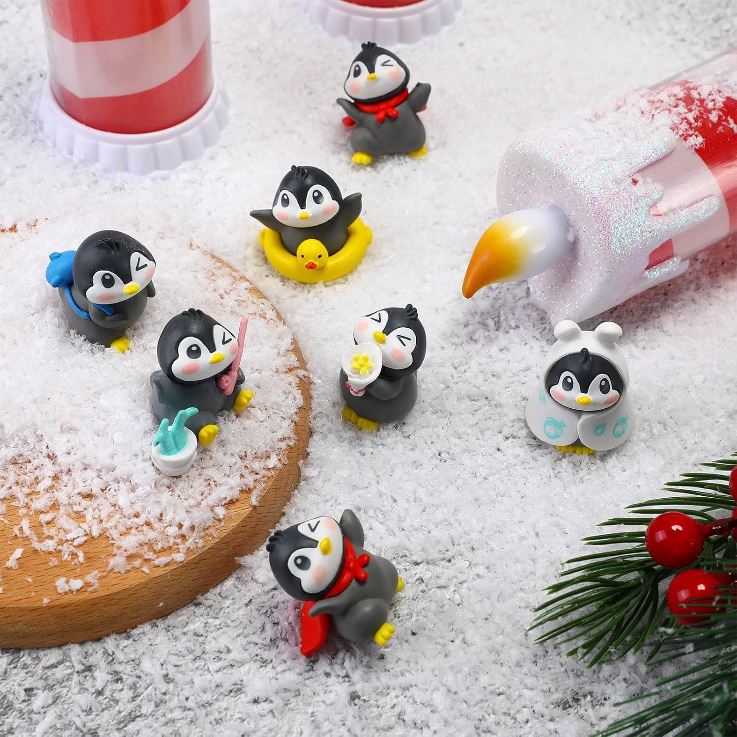 Figuras de Pingüino Macarrie 20 Pcs Decoraciones de Pastel