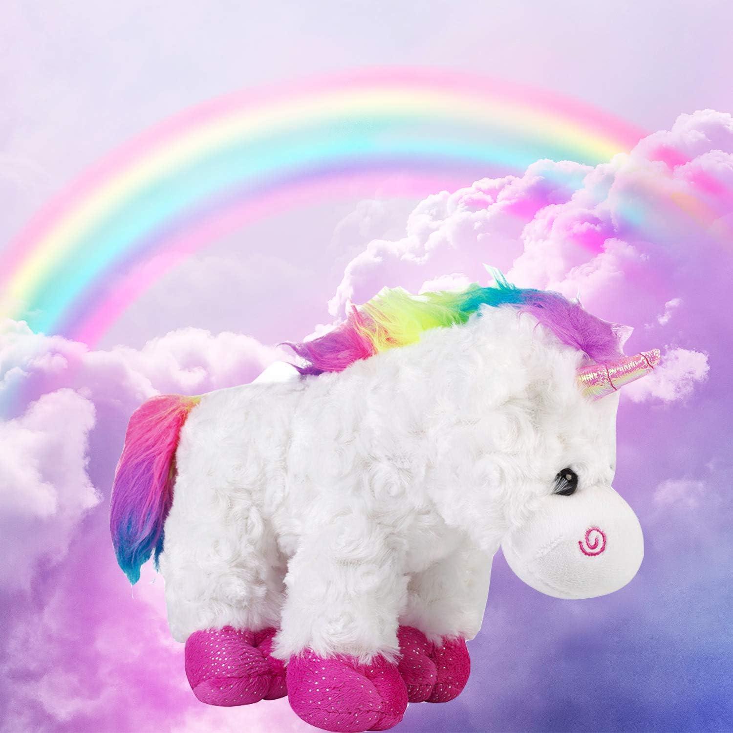 Peluche Unicornio Arcoíris WEUPE 10 pulgadas Suave