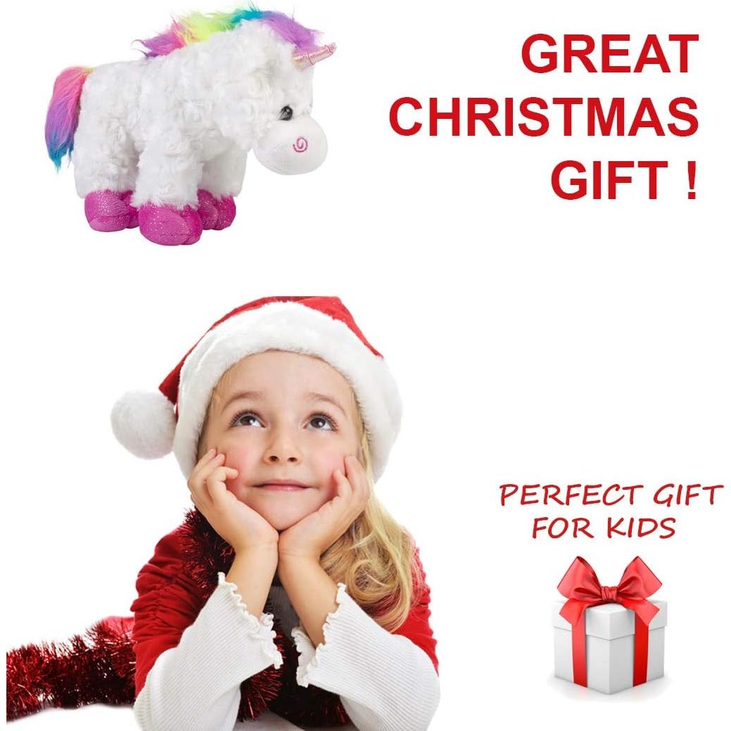 Peluche Unicornio Arcoíris WEUPE 10 pulgadas Suave