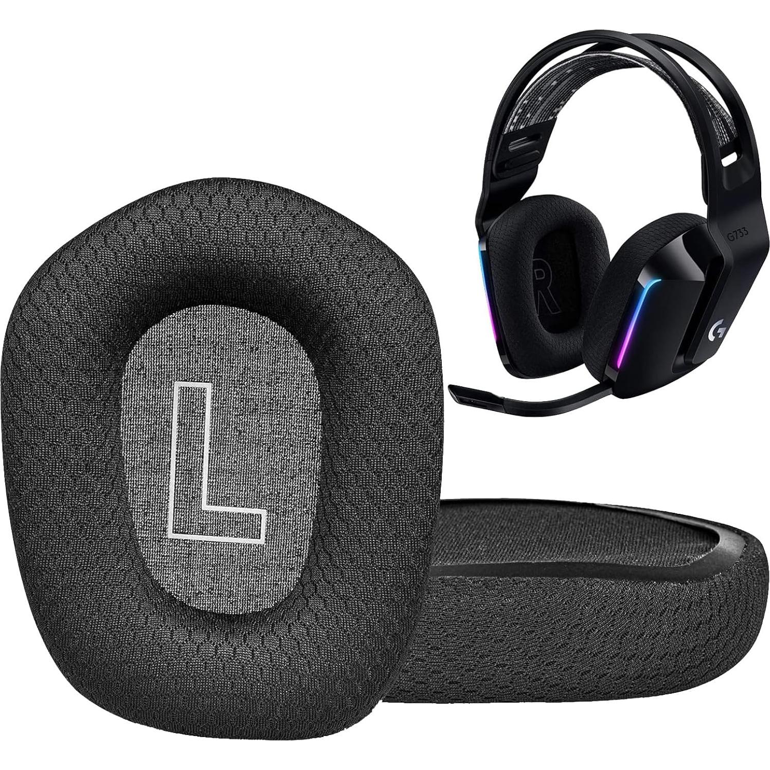 Almohadillas de Repuesto G733 Logitech Negras - Comodidad y Transpirabilidad