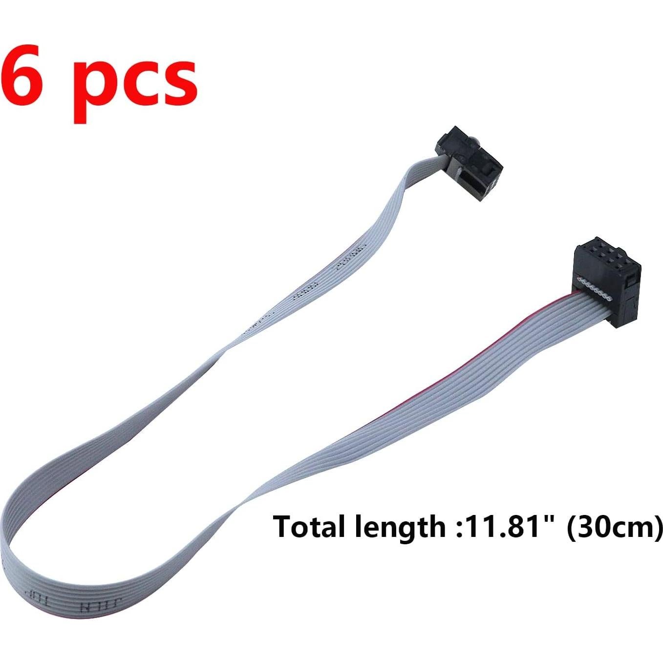 Cable de Cinta Plana Antrader 6 Pcs 8 Pines Hembra 30cm