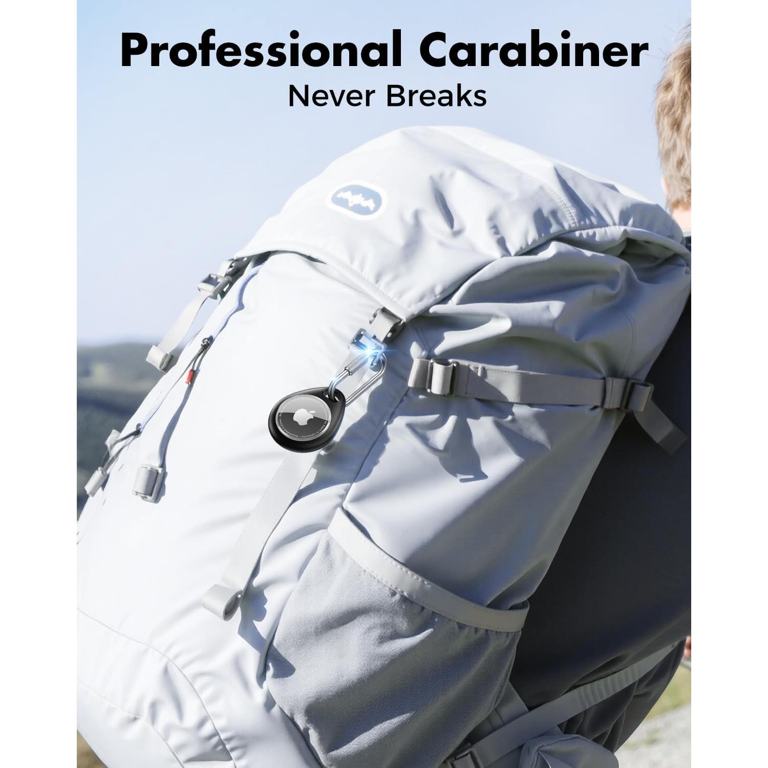 Soporte AirTag UNBREAKcable - Paquete de 4 fundas TPU Negro