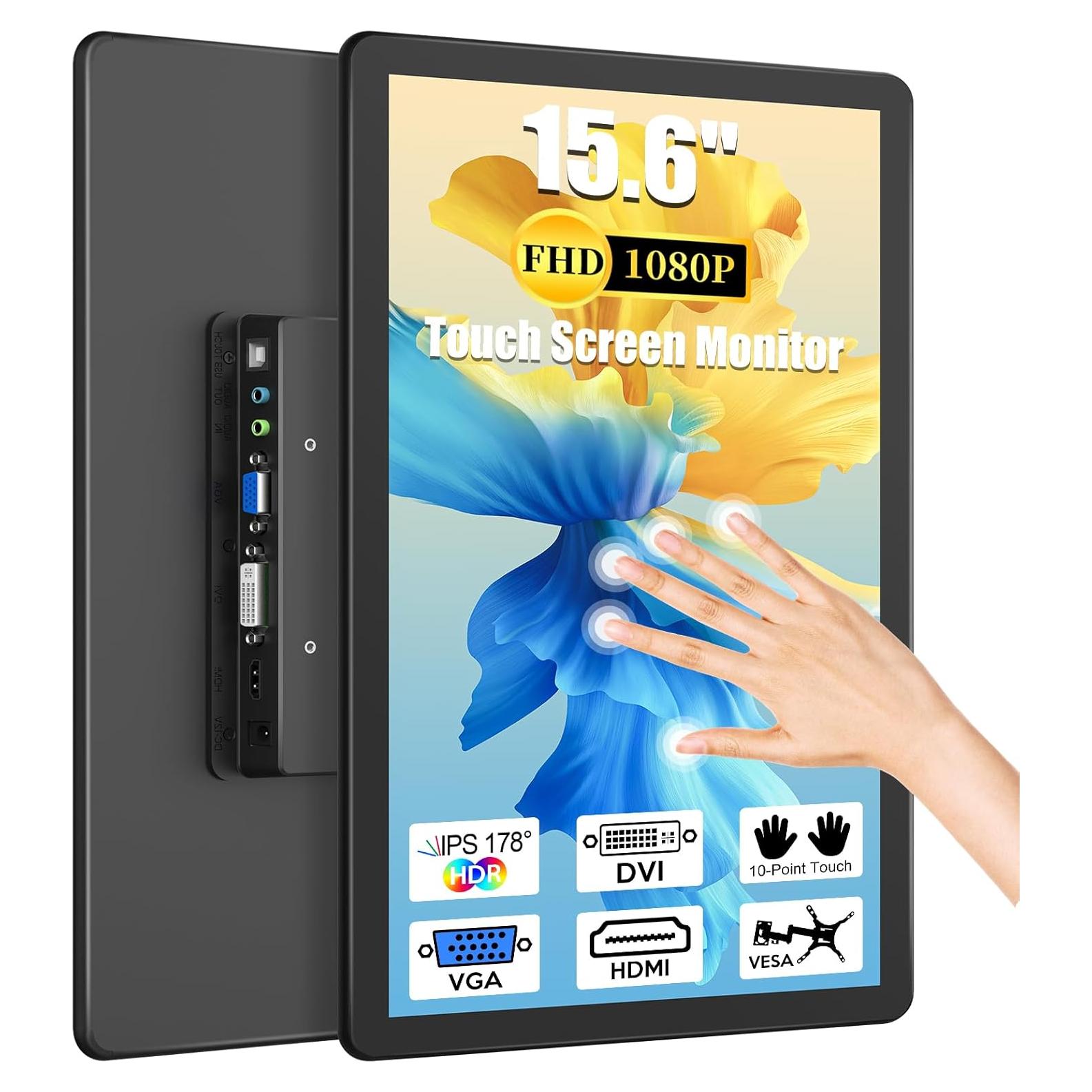 Monitor Táctil MAGEX 15.6" FHD 1080p IPS 10 Puntos VESA