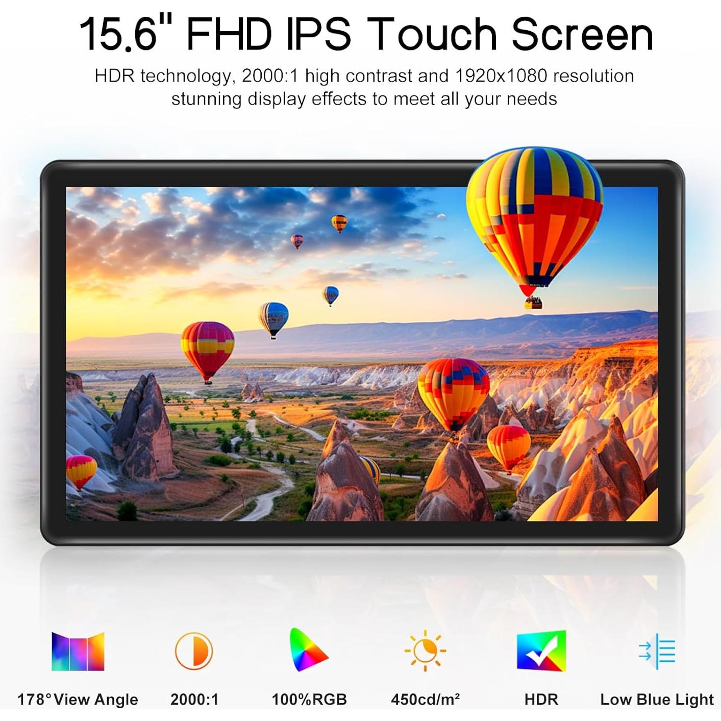 Monitor Táctil MAGEX 15.6" FHD 1080p IPS 10 Puntos VESA