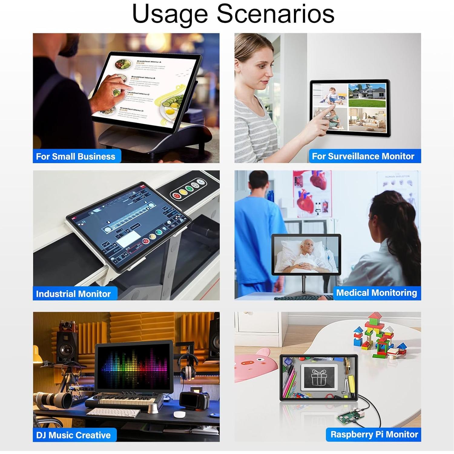 Monitor Táctil MAGEX 15.6" FHD 1080p IPS 10 Puntos VESA
