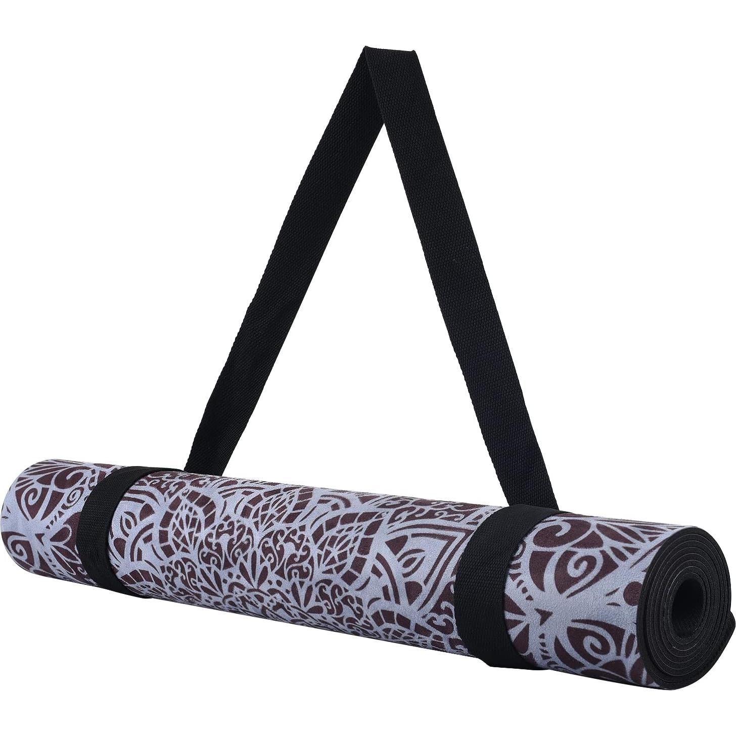 Esterilla de Yoga Antideslizante Reetual Mandala Negra 178x61cm