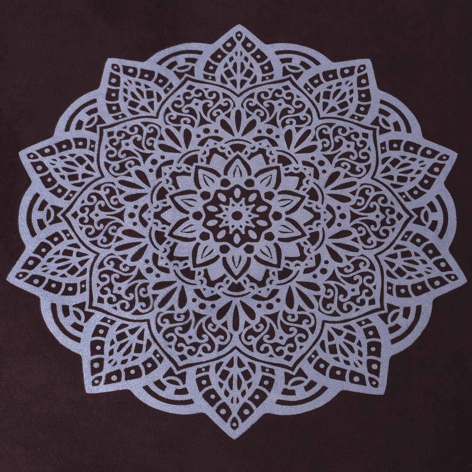 Esterilla de Yoga Antideslizante Reetual Mandala Negra 178x61cm