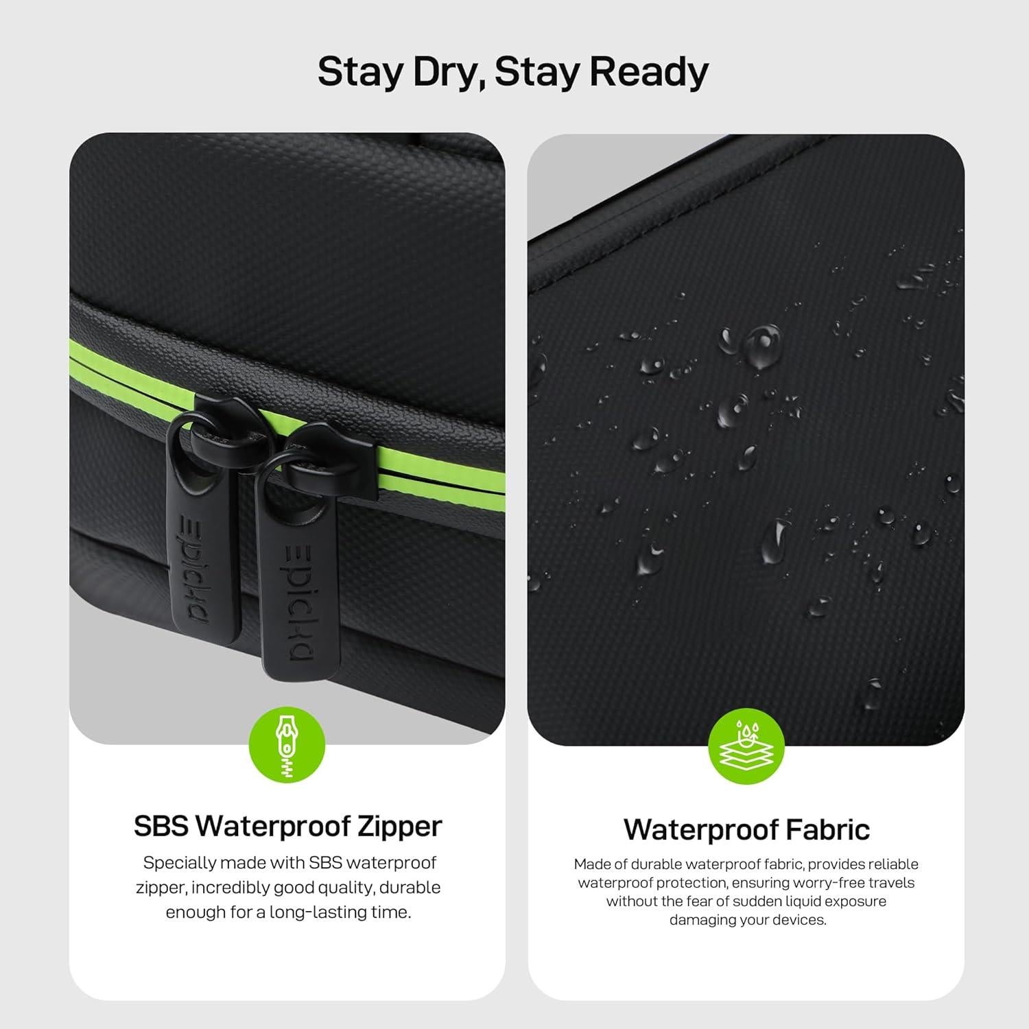 Organizador de Cables EPICKA Negro - Estuche Impermeable 23x10x13cm