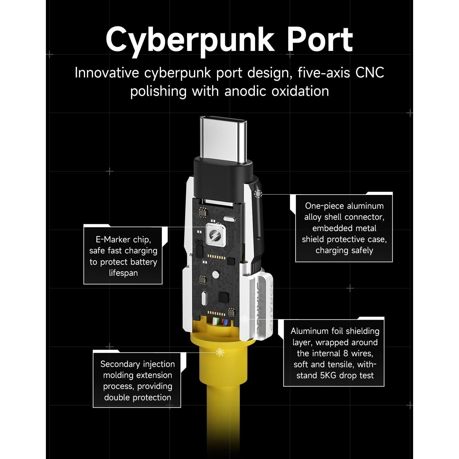 Cable USB C a USB C Sharge 240W 1.19m Carga Rápida