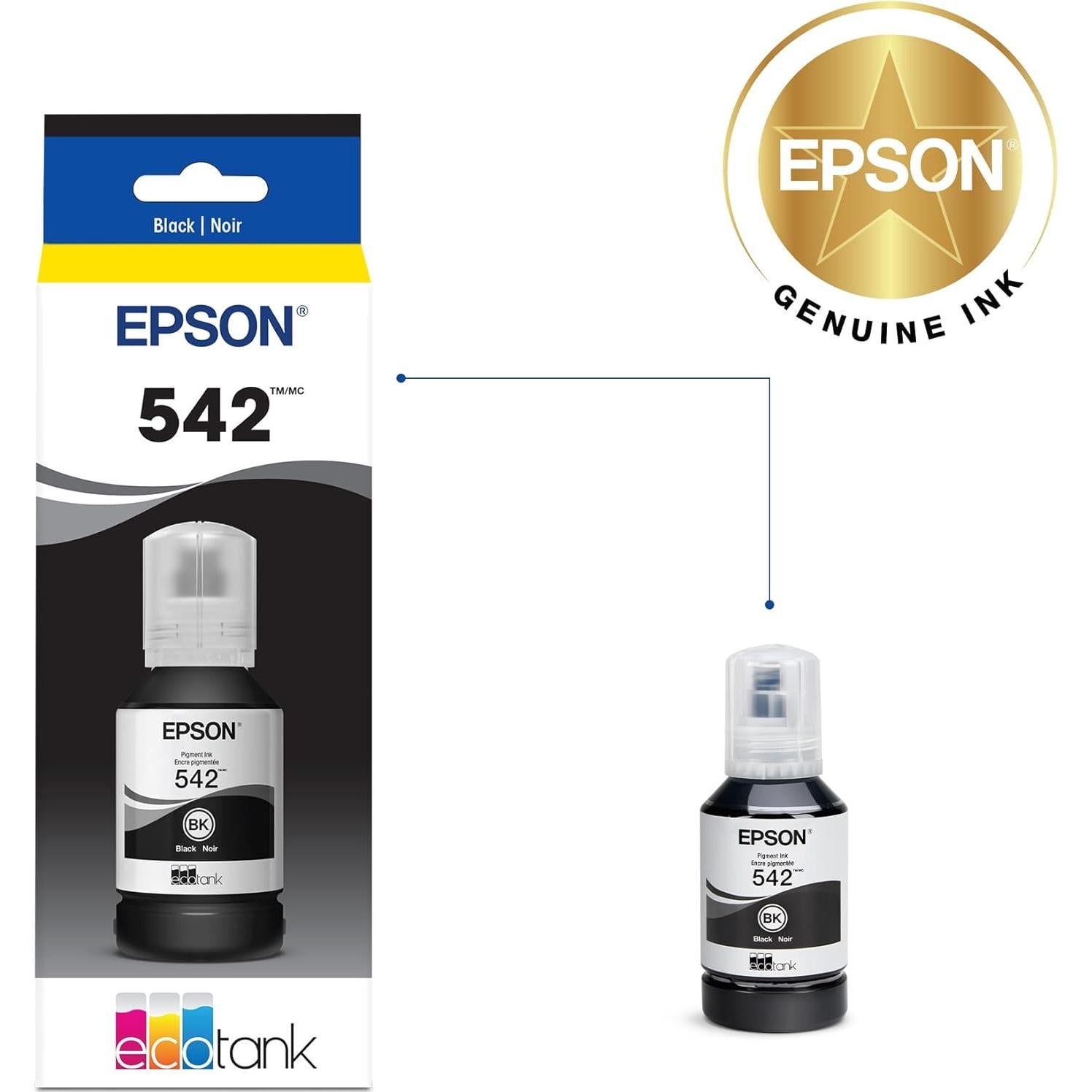 Tinta Botella Epson EcoTank T542120-S Negra Ultra Alta Capacidad