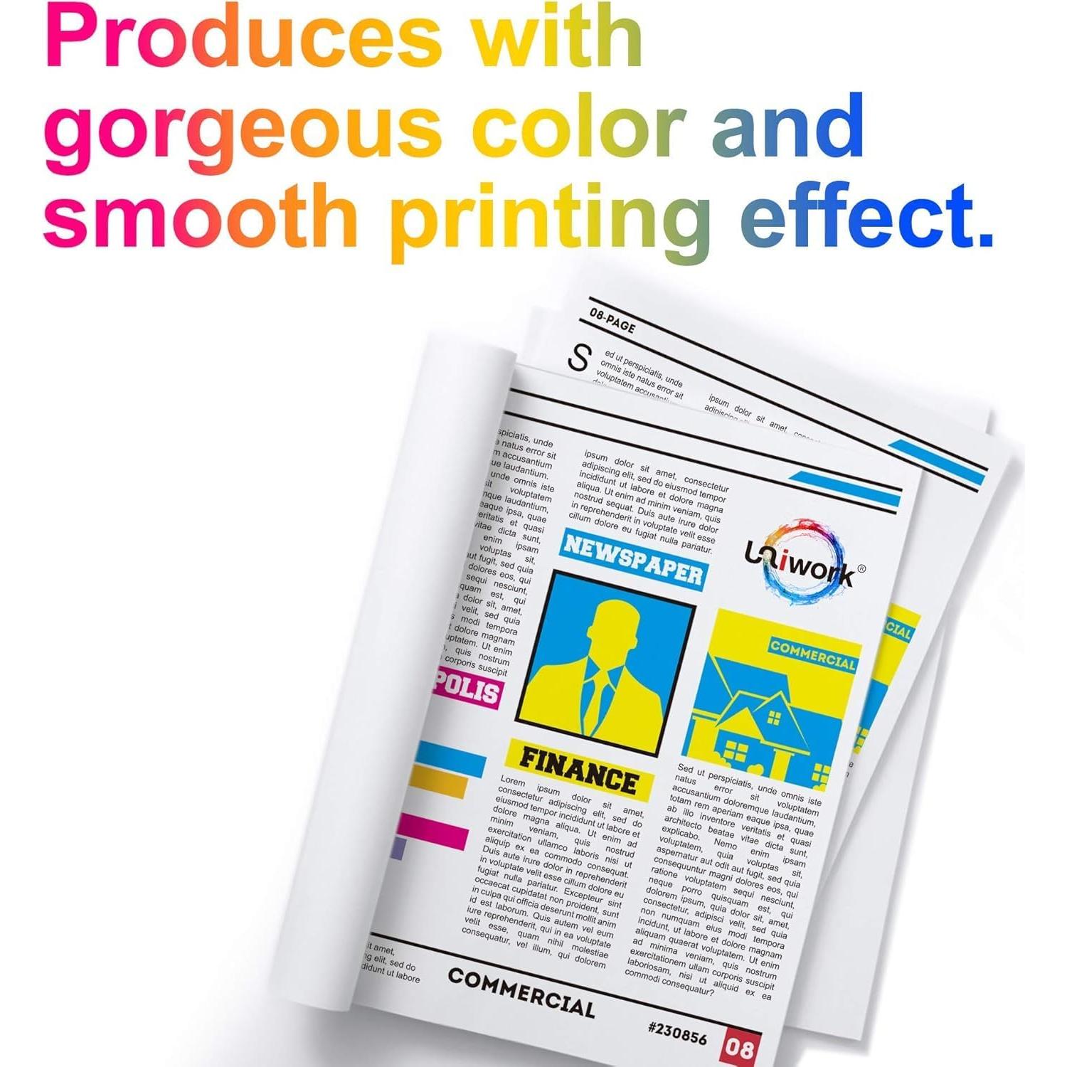 Cartuchos de tinta remanufacturados Uniwork 802XL Cian Magenta Amarillo - Paquete de 3