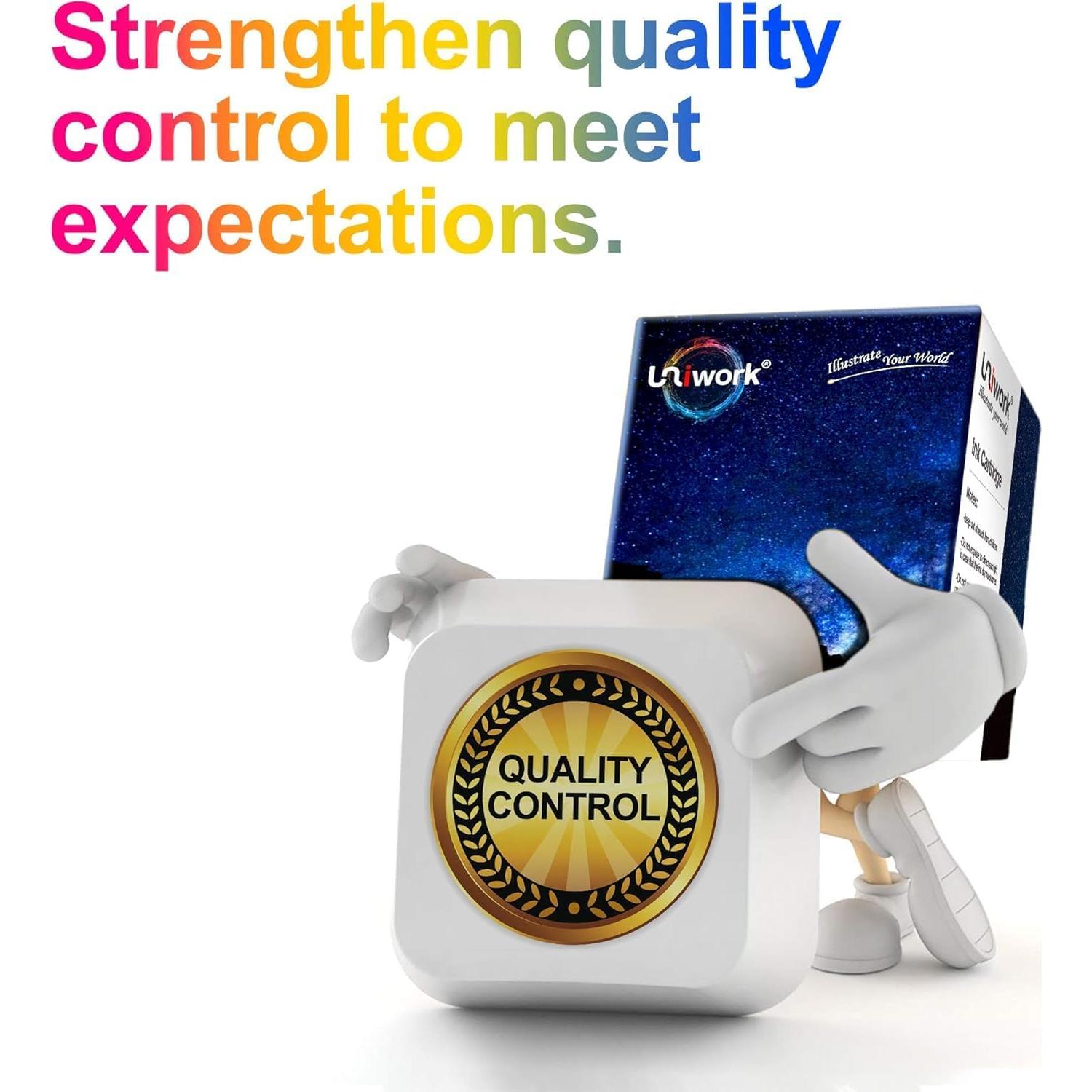 Cartuchos de tinta remanufacturados Uniwork 802XL Cian Magenta Amarillo - Paquete de 3