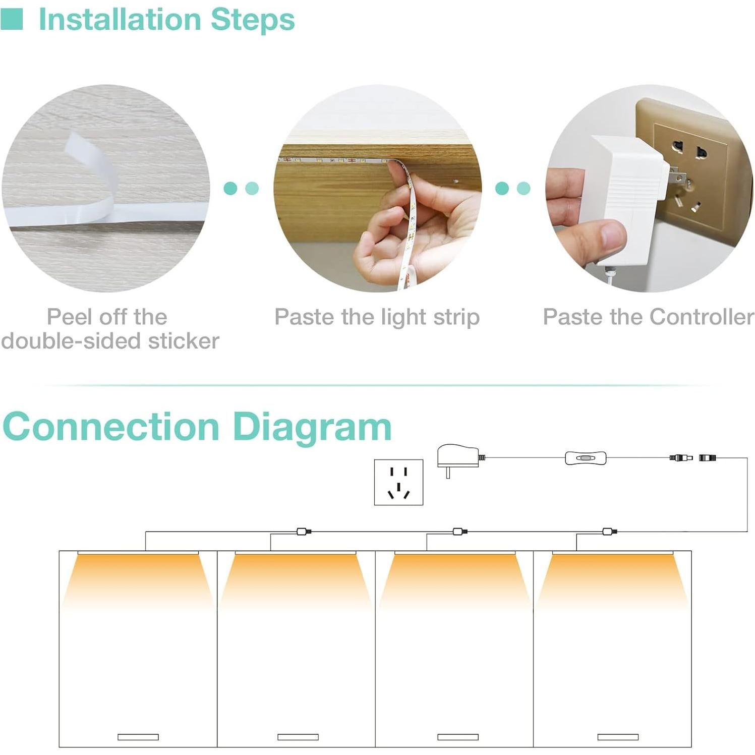 Luz de Estante LED WOBANE 4x50cm 1200 Lumen Blanco 6000K