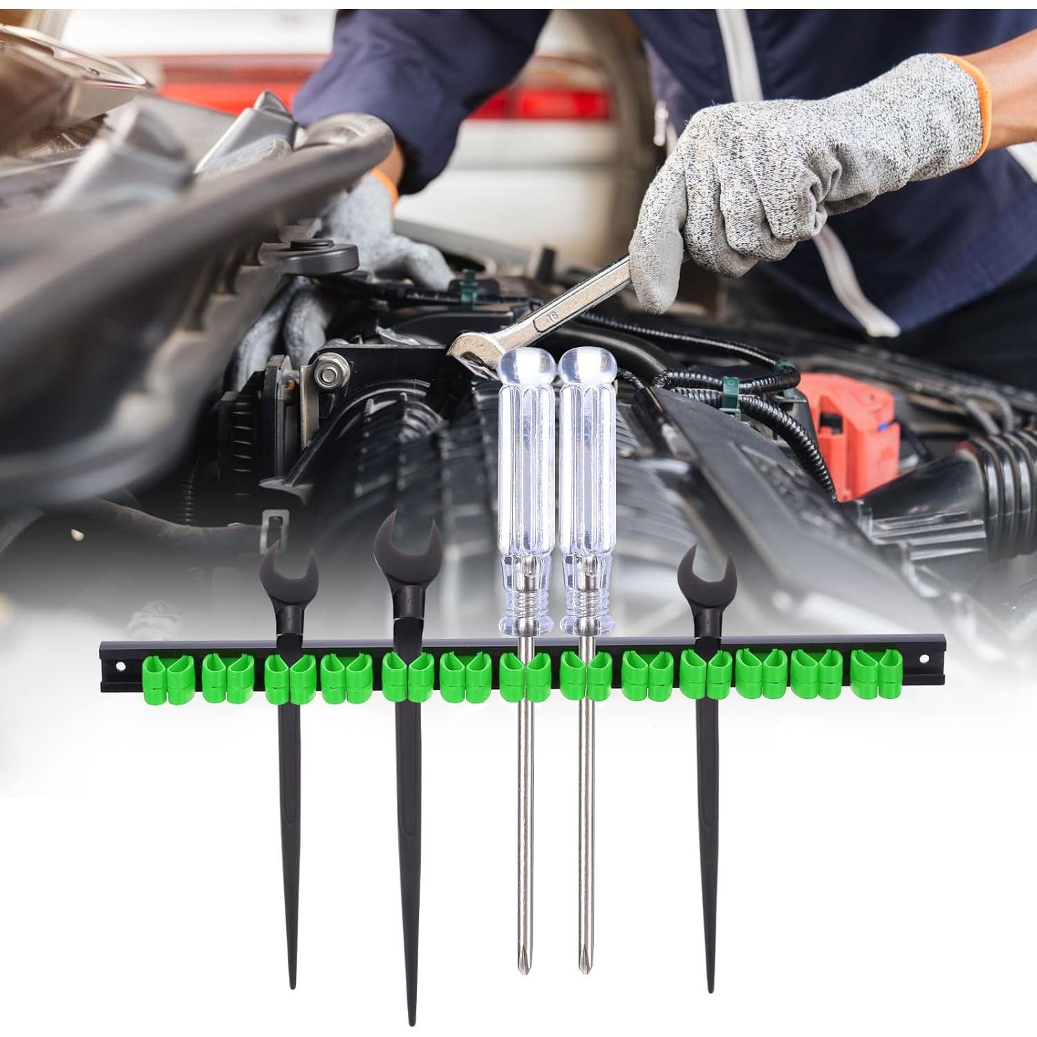 Organizador de Destornilladores de Pared HARFINGTON Verde