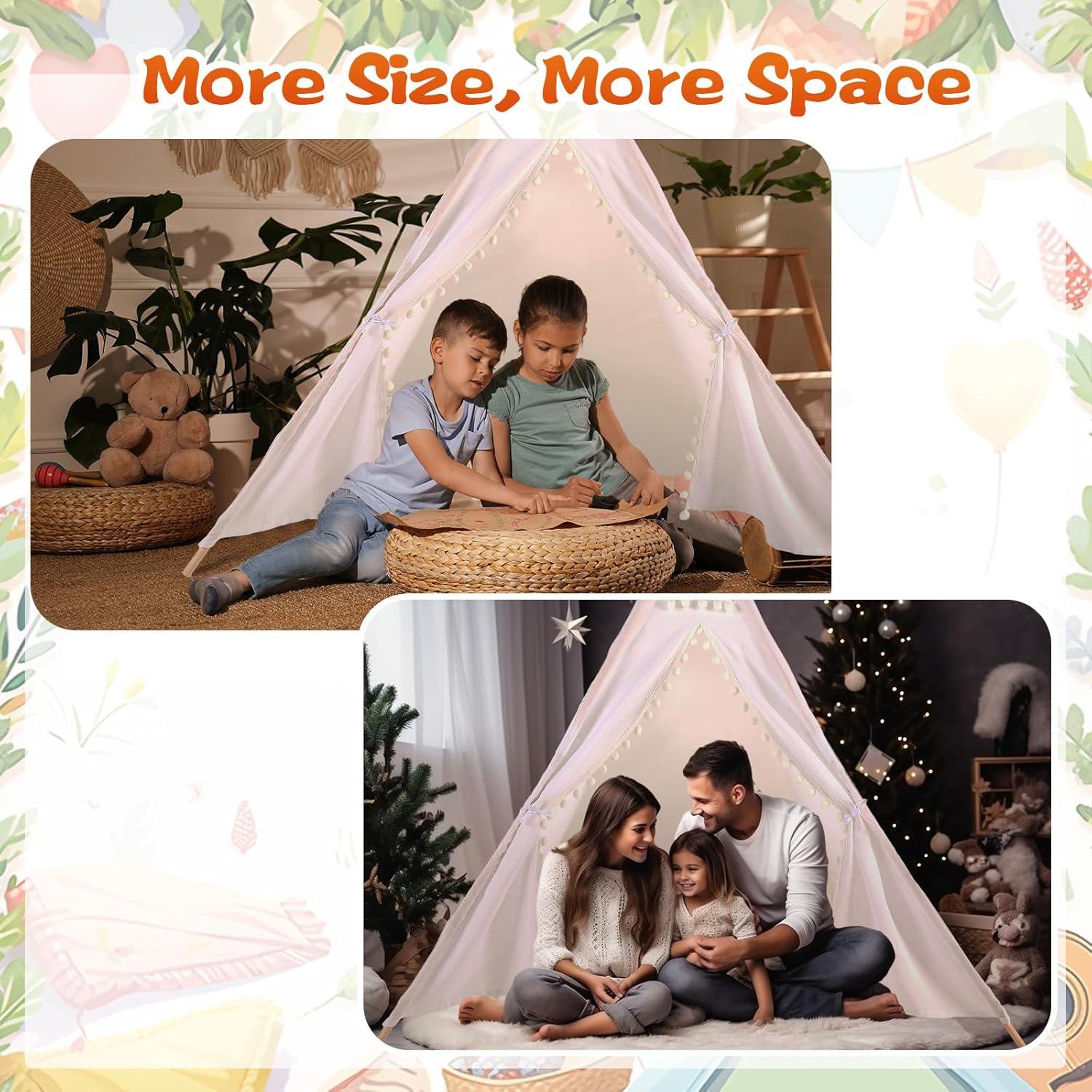 Tienda Teepee Plegable Windyun 180 cm Beige para Niños