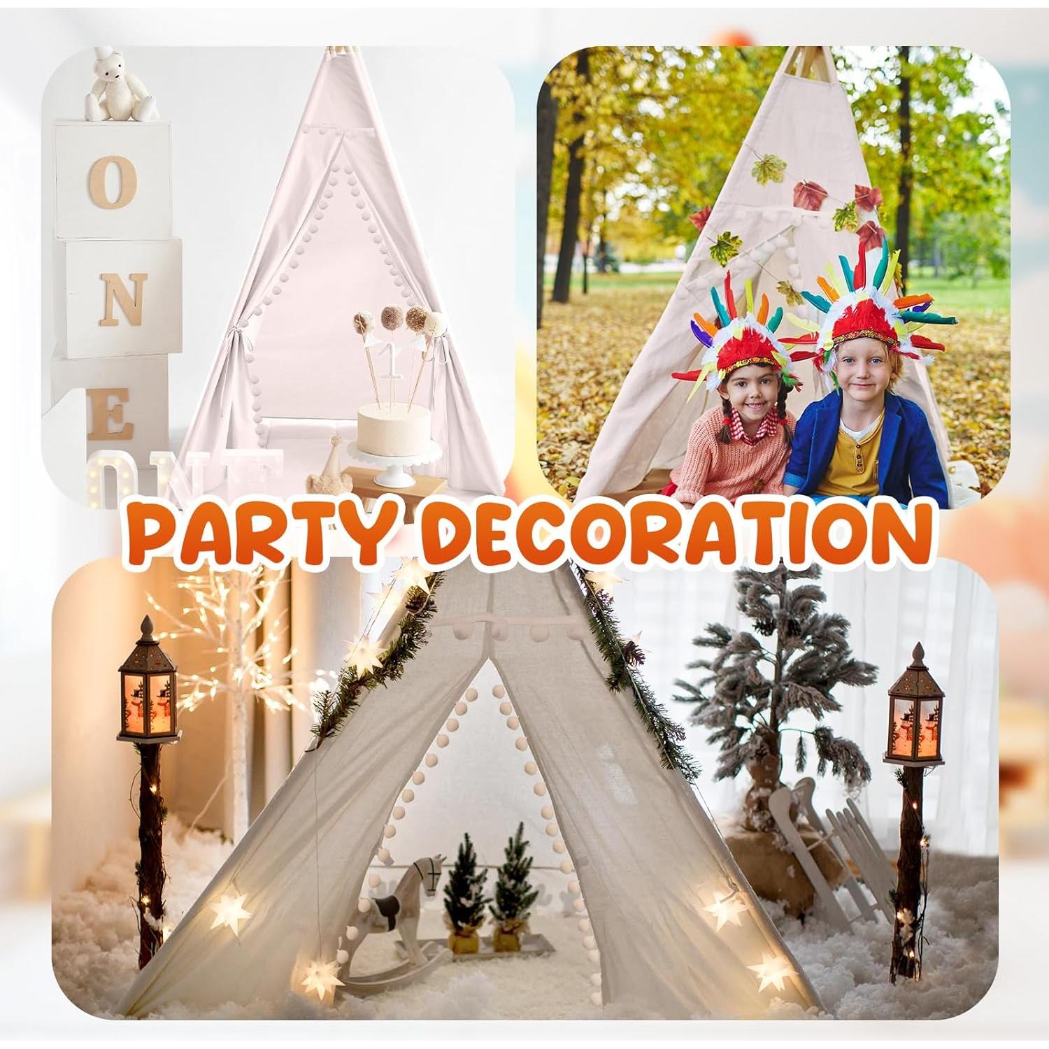 Tienda Teepee Plegable Windyun 180 cm Beige para Niños