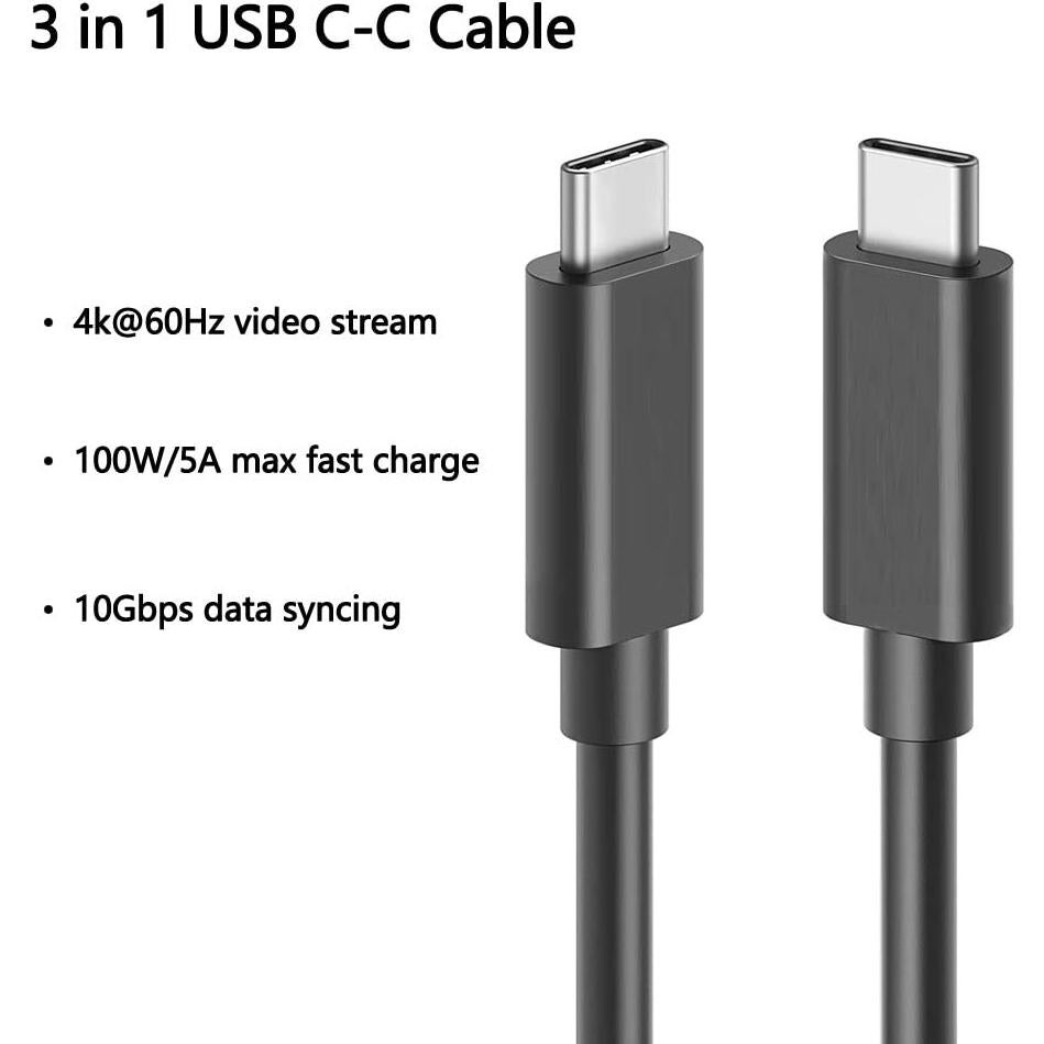 Cable USB-C Akingdleo 4K 10Gbps 1m para Monitores Lepow