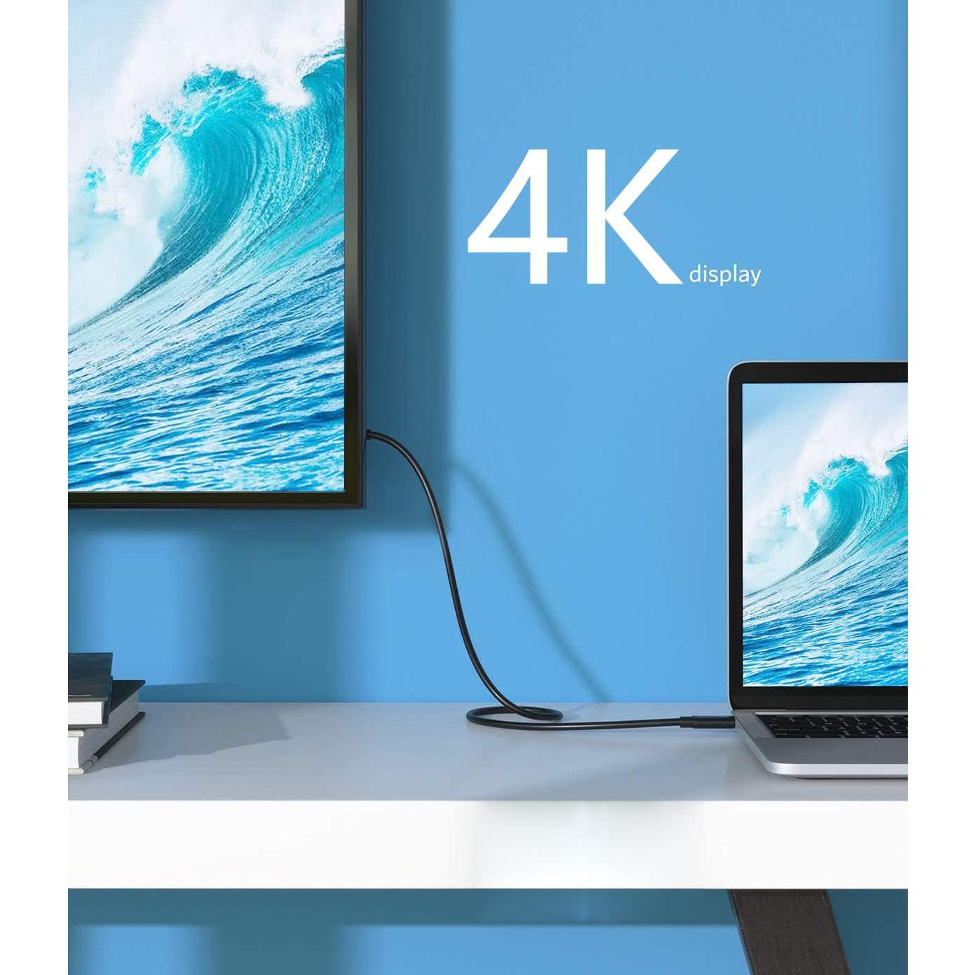 Cable USB-C Akingdleo 4K 10Gbps 1m para Monitores Lepow