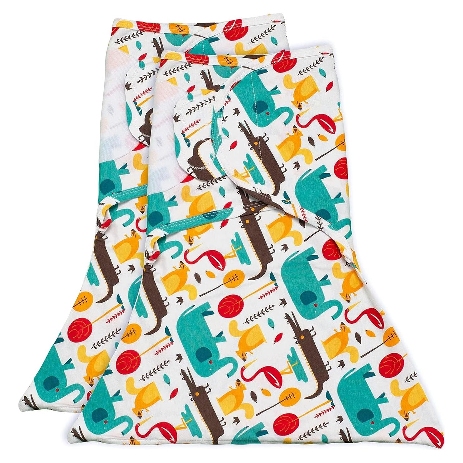 SleepingBaby Zippy Swaddle Manta Envoltura Bebés 2 Pzs Animales