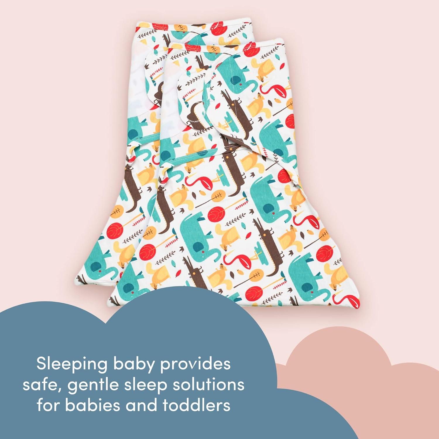 SleepingBaby Zippy Swaddle Manta Envoltura Bebés 2 Pzs Animales