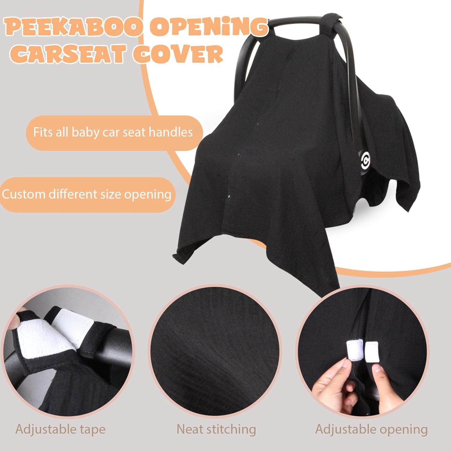 Cubierta de Silla de Auto para Bebé Boryokun Muselina 9 Capas