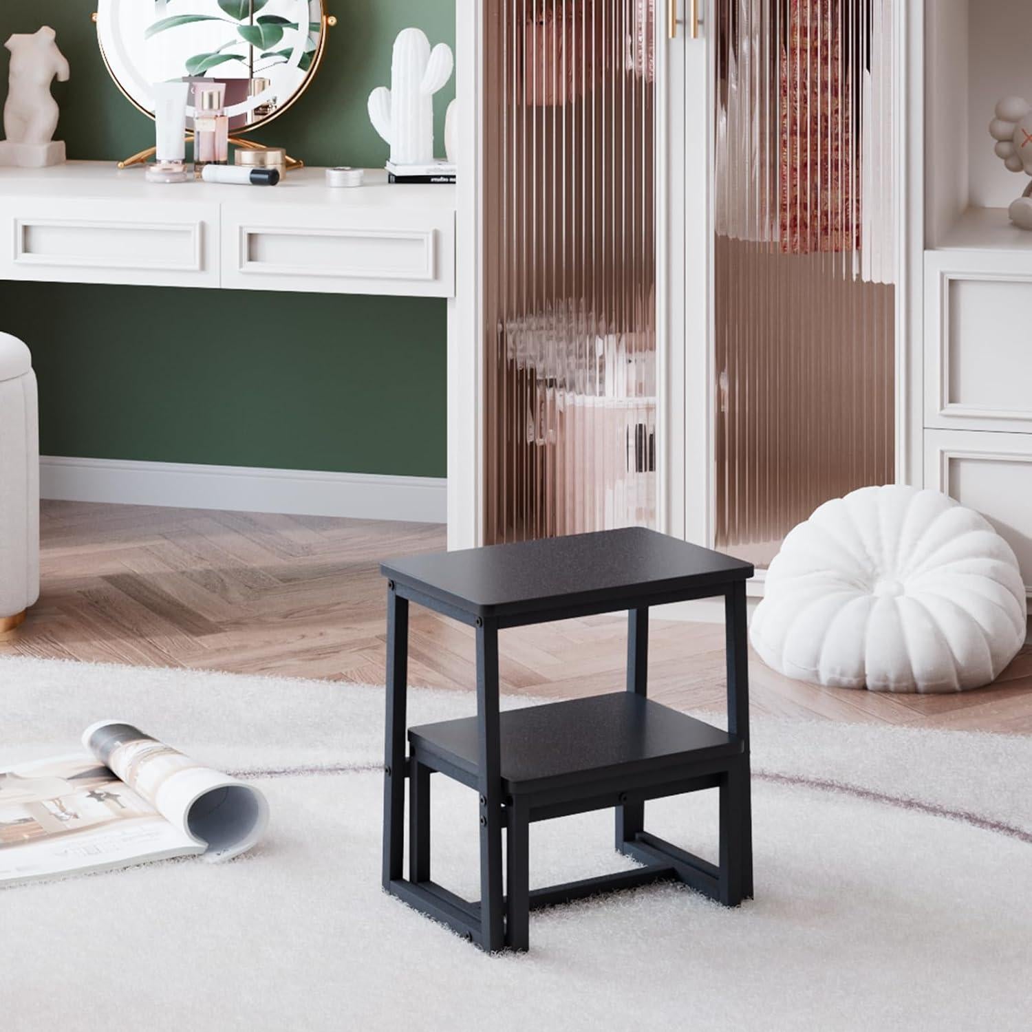 Escalera 3 en 1 iTsst de 2 pasos, soporte 227 kg, negra