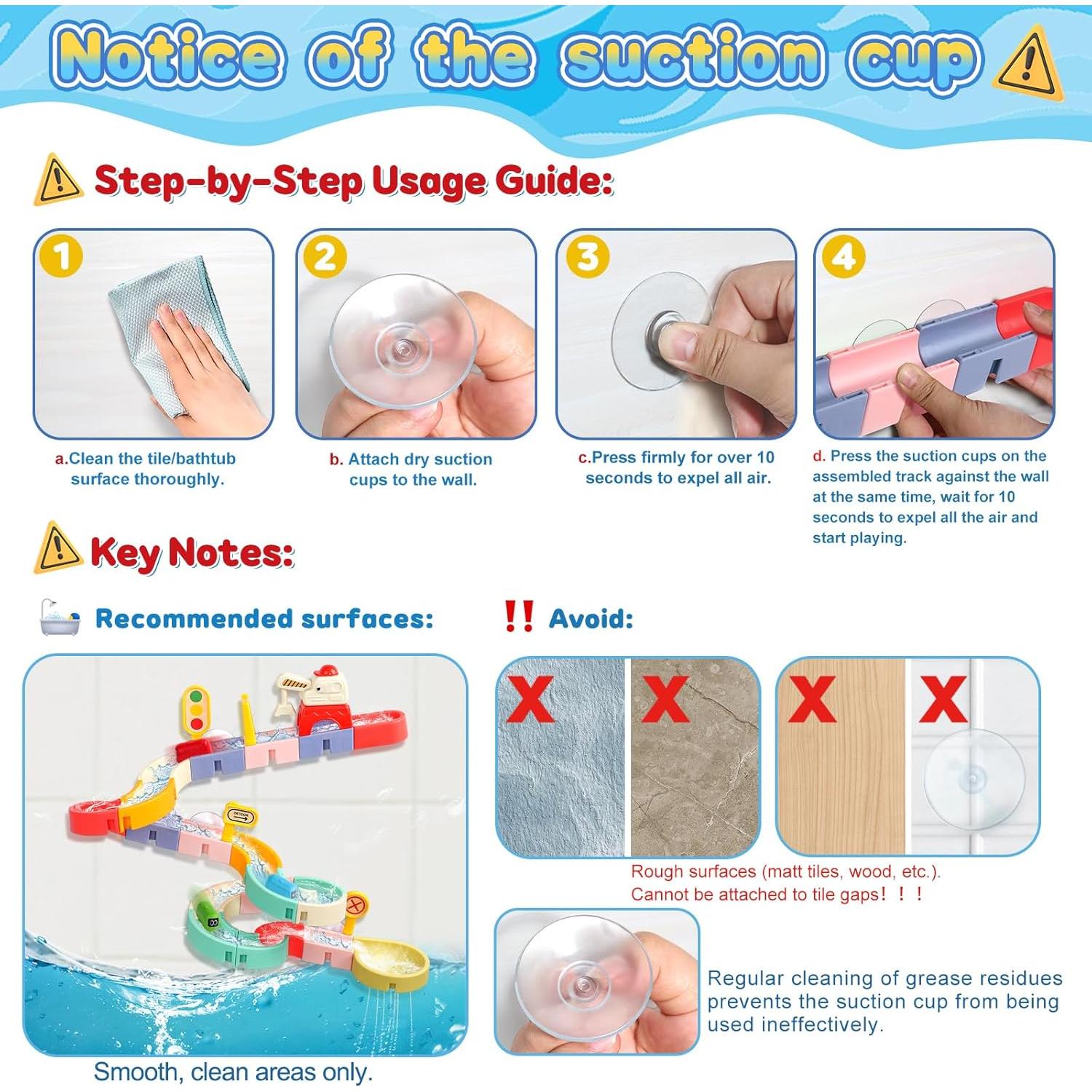 Juguetes de baño magnéticos Fajiabao 38 piezas para niños 3-8 años