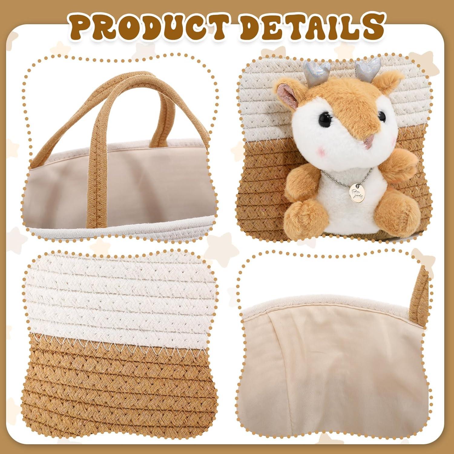 Cesta de Pañales Portátil FoldTier Ciervo Bonito 36x23x17cm