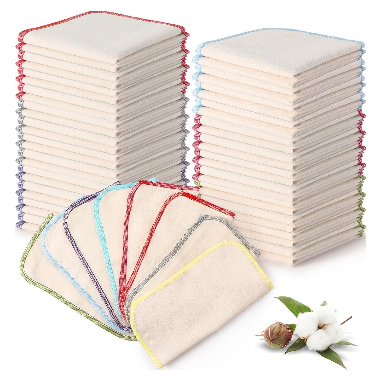 Pañuelos de Tela Reutilizables Zopeal 32 Pcs Bebés 20.5x20.5cm