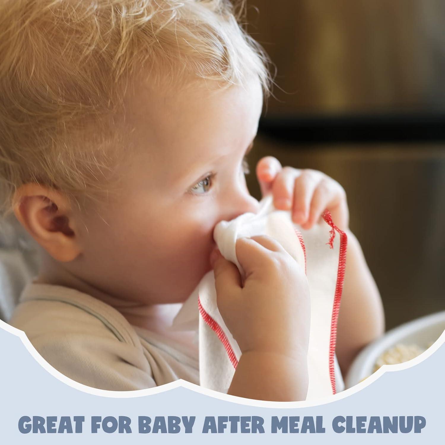 Pañuelos de Tela Reutilizables Zopeal 32 Pcs Bebés 20.5x20.5cm