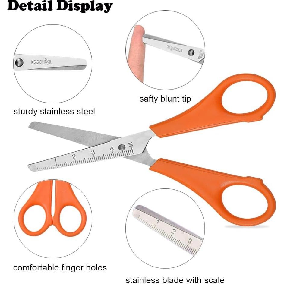 Tijeras de Seguridad EZZGOL 12 Pack 13.34 cm para Niños