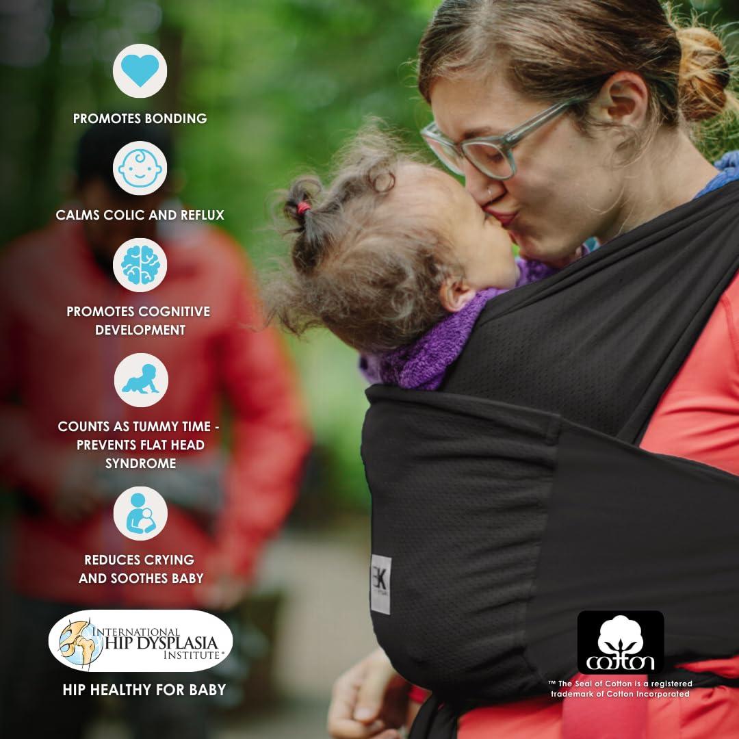 Portabebés Breeze Baby K'tan Negro Pequeño 100% Algodón