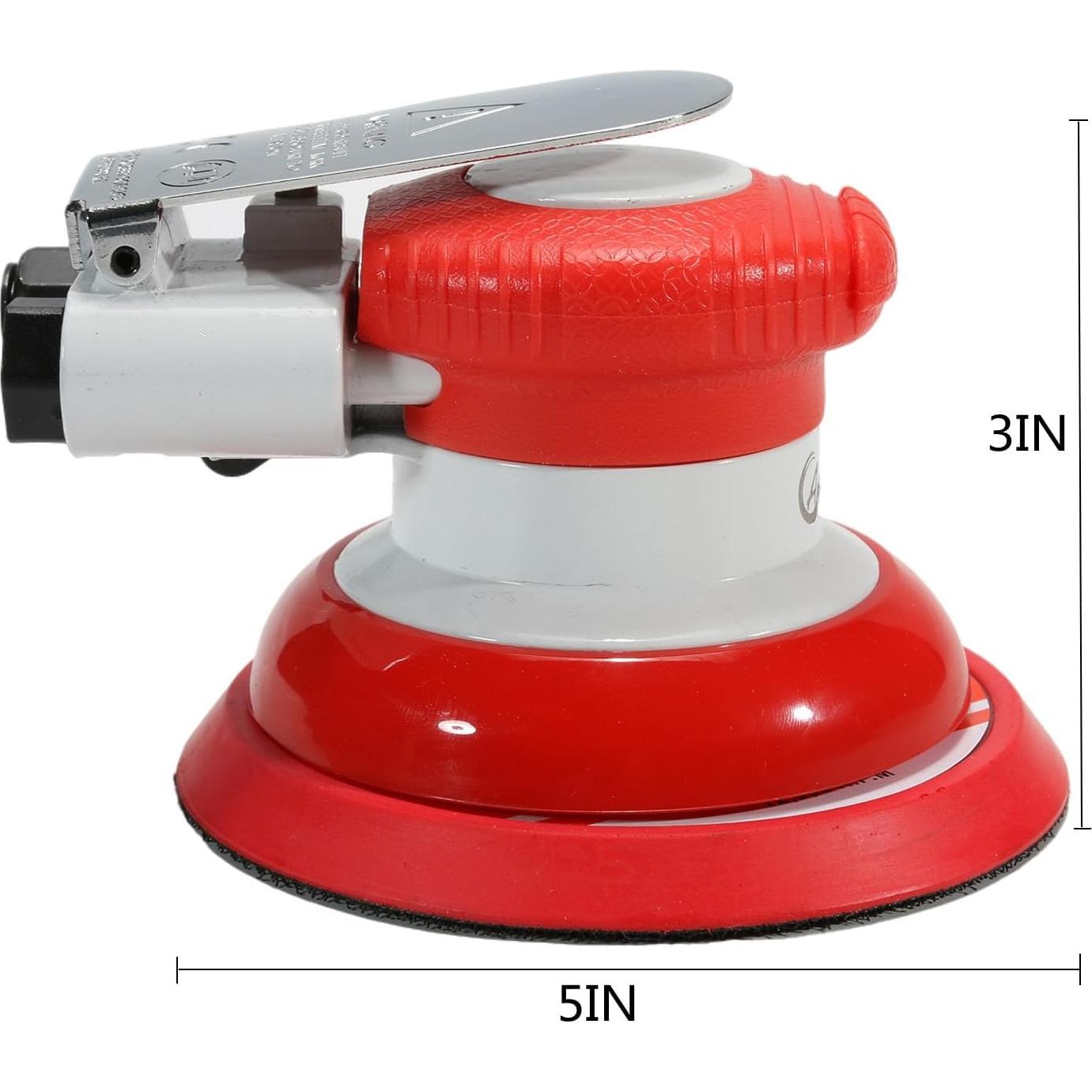 Lijadora Orbital Neumática Asabocai 5" Doble Acción Profesional