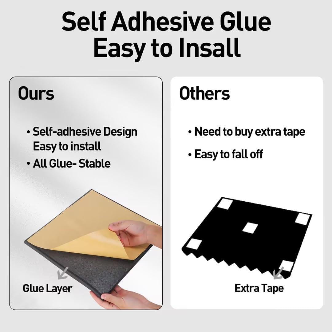 Paquete de 12 Paneles Acústicos HERTBER 30x30 cm Insonorización