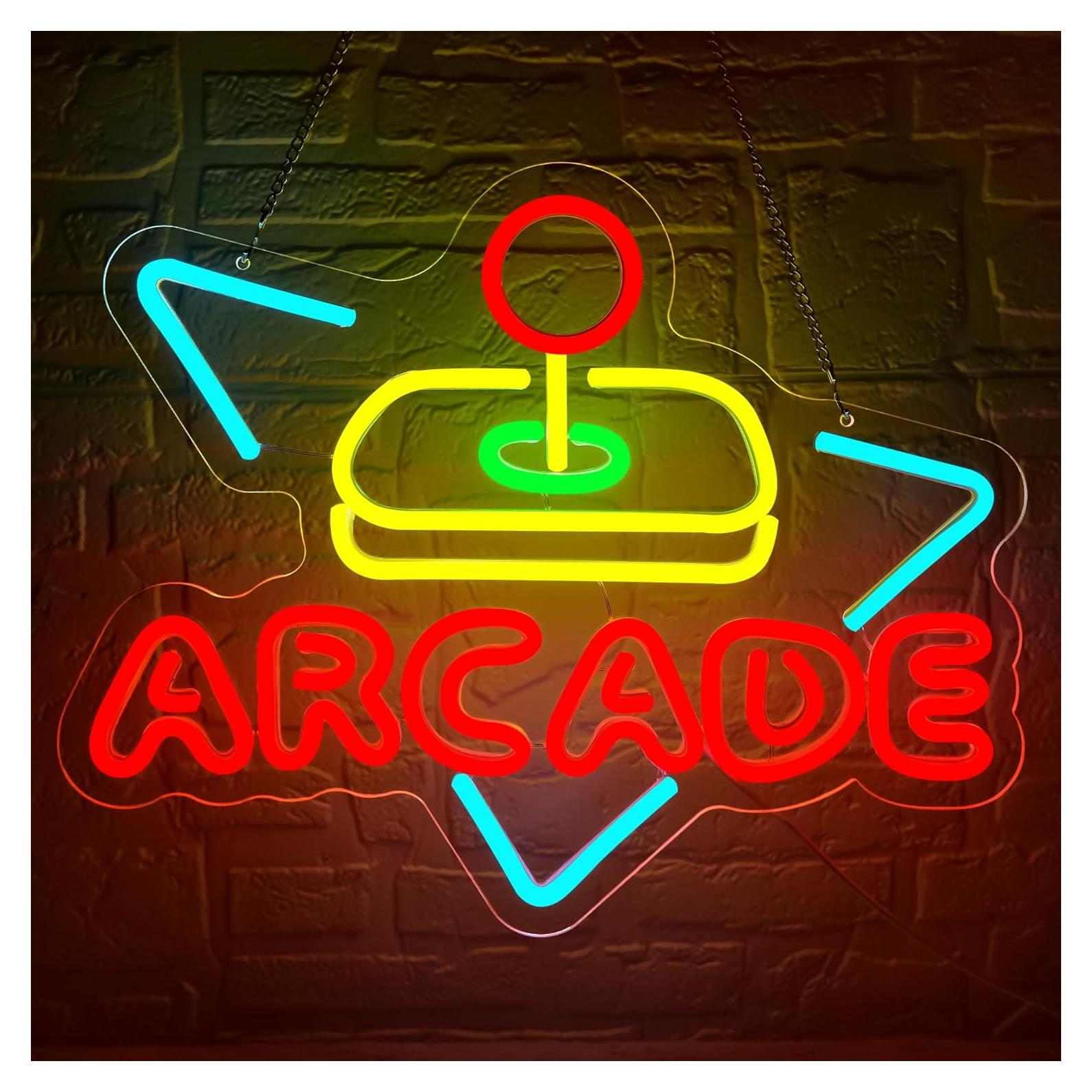 Letrero de Neón Arcade Blecode 39.88x32 cm Luz LED Decorativa