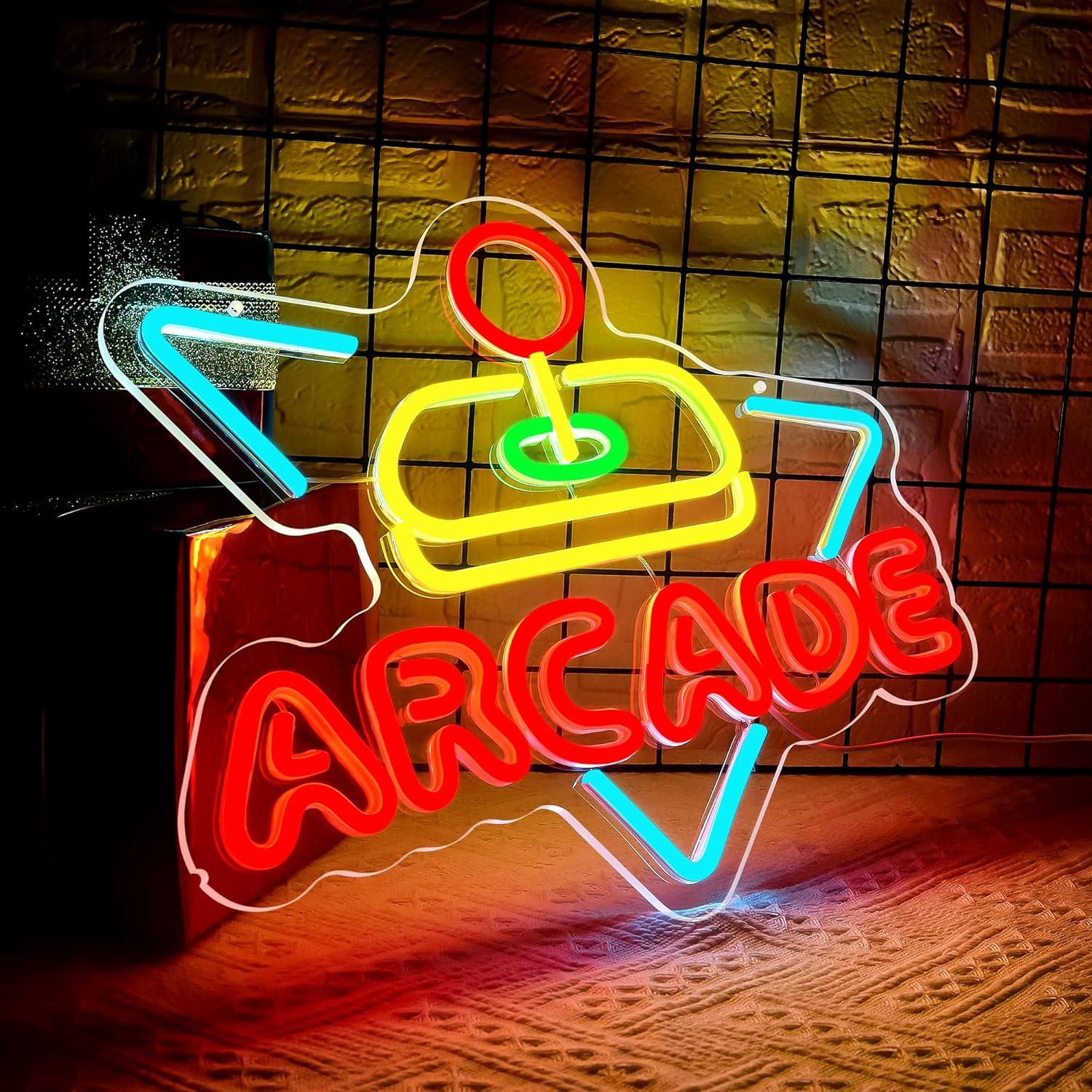 Letrero de Neón Arcade Blecode 39.88x32 cm Luz LED Decorativa