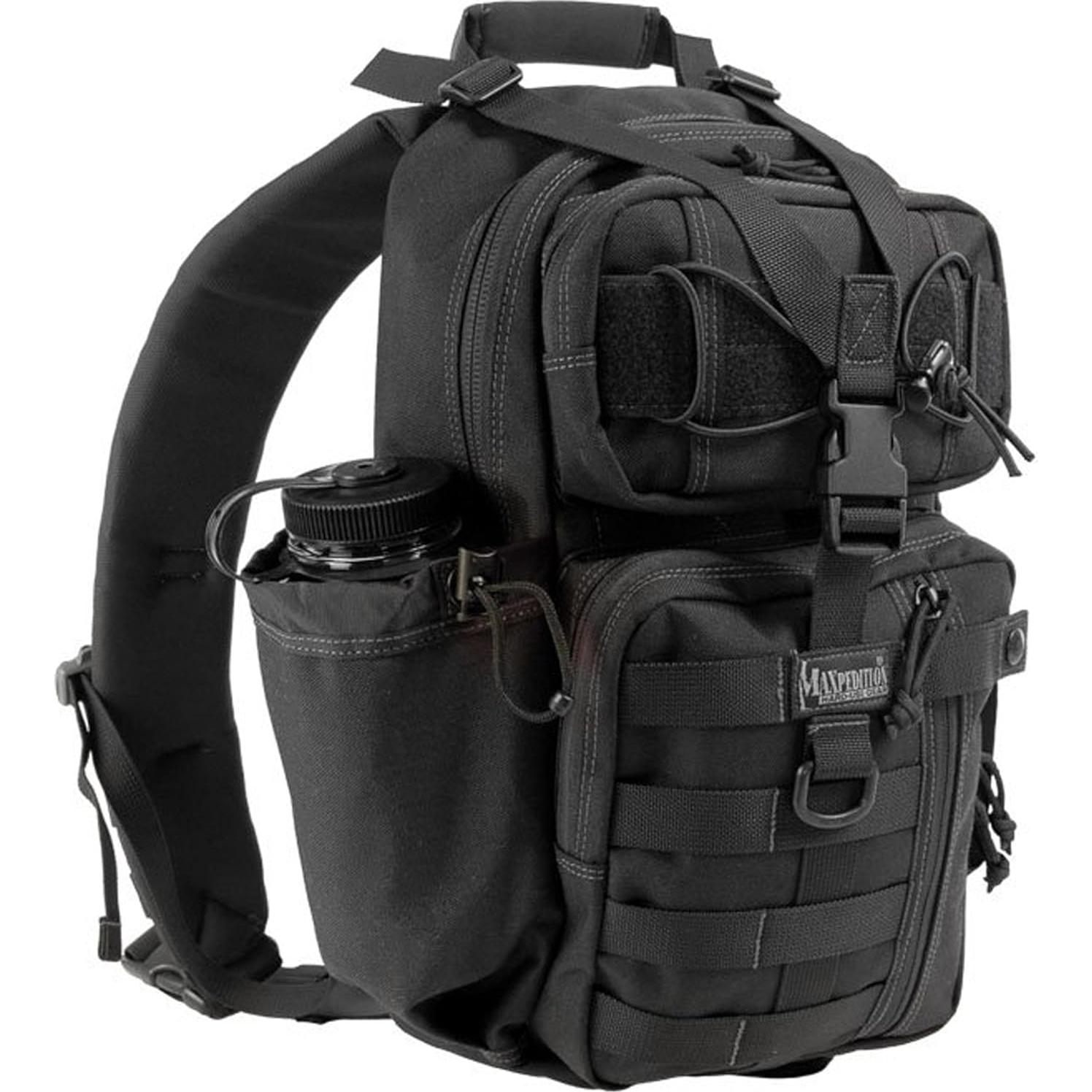 Mochila Bandolera Maxpedition Sitka Gearslinger Negra 15x8x3