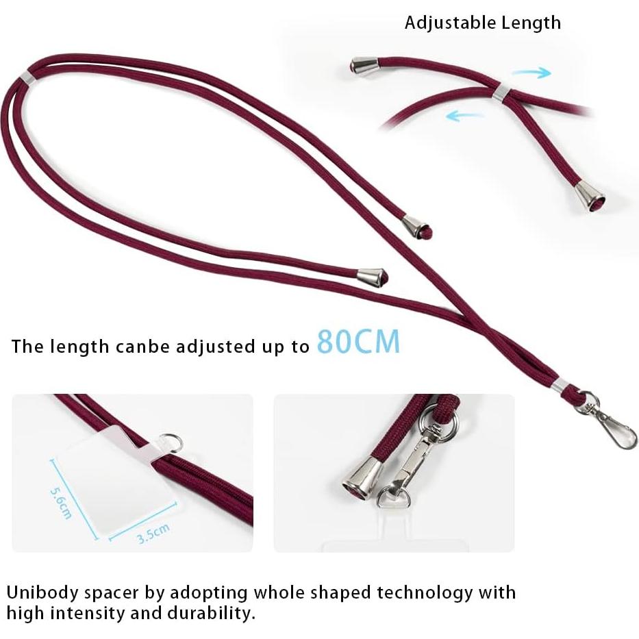 Funda para Balmuda Phone + Lanyard Ajustable Rojo