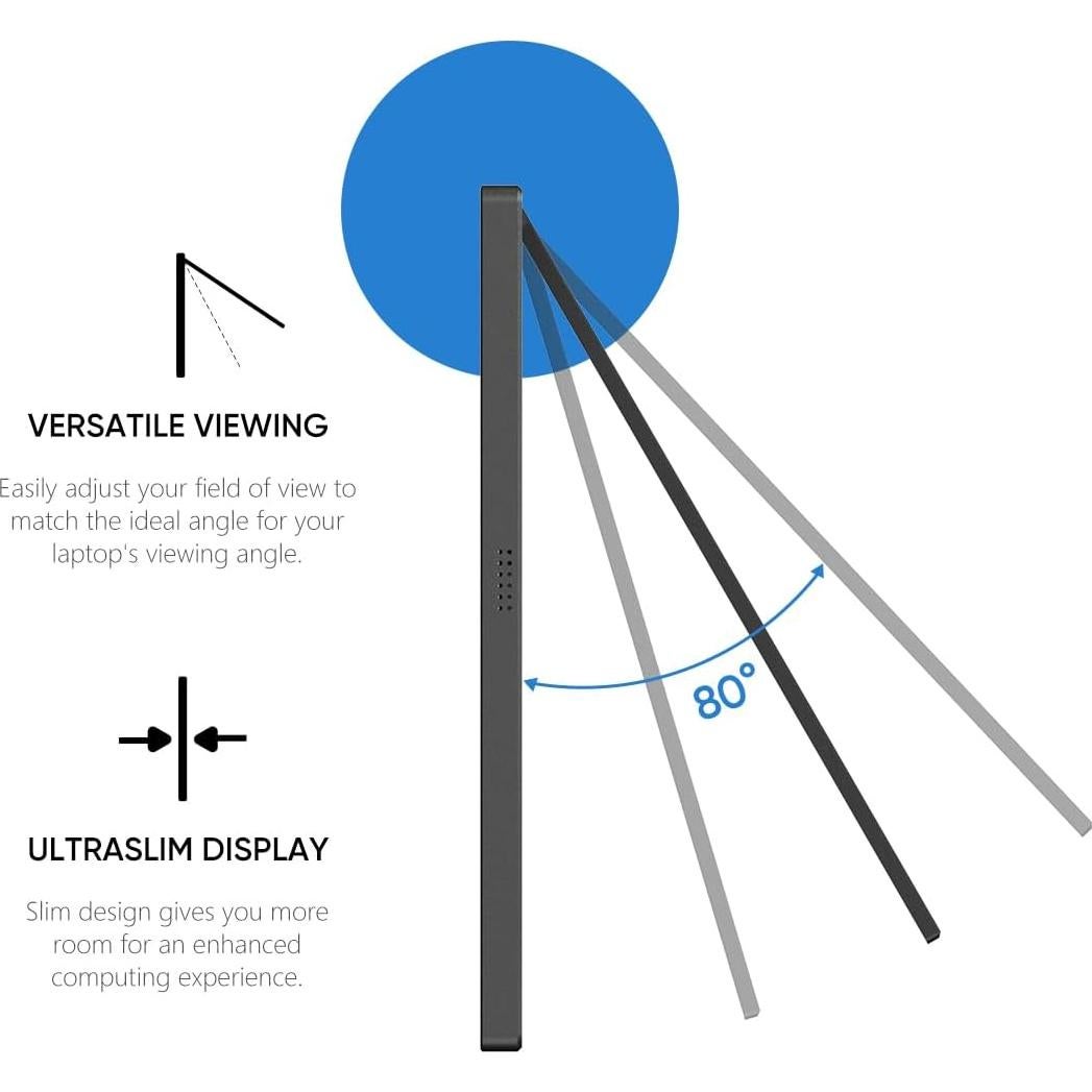 Monitor Portátil ARZOPA A1S 14" FHD 1080P Delgado y Ligero