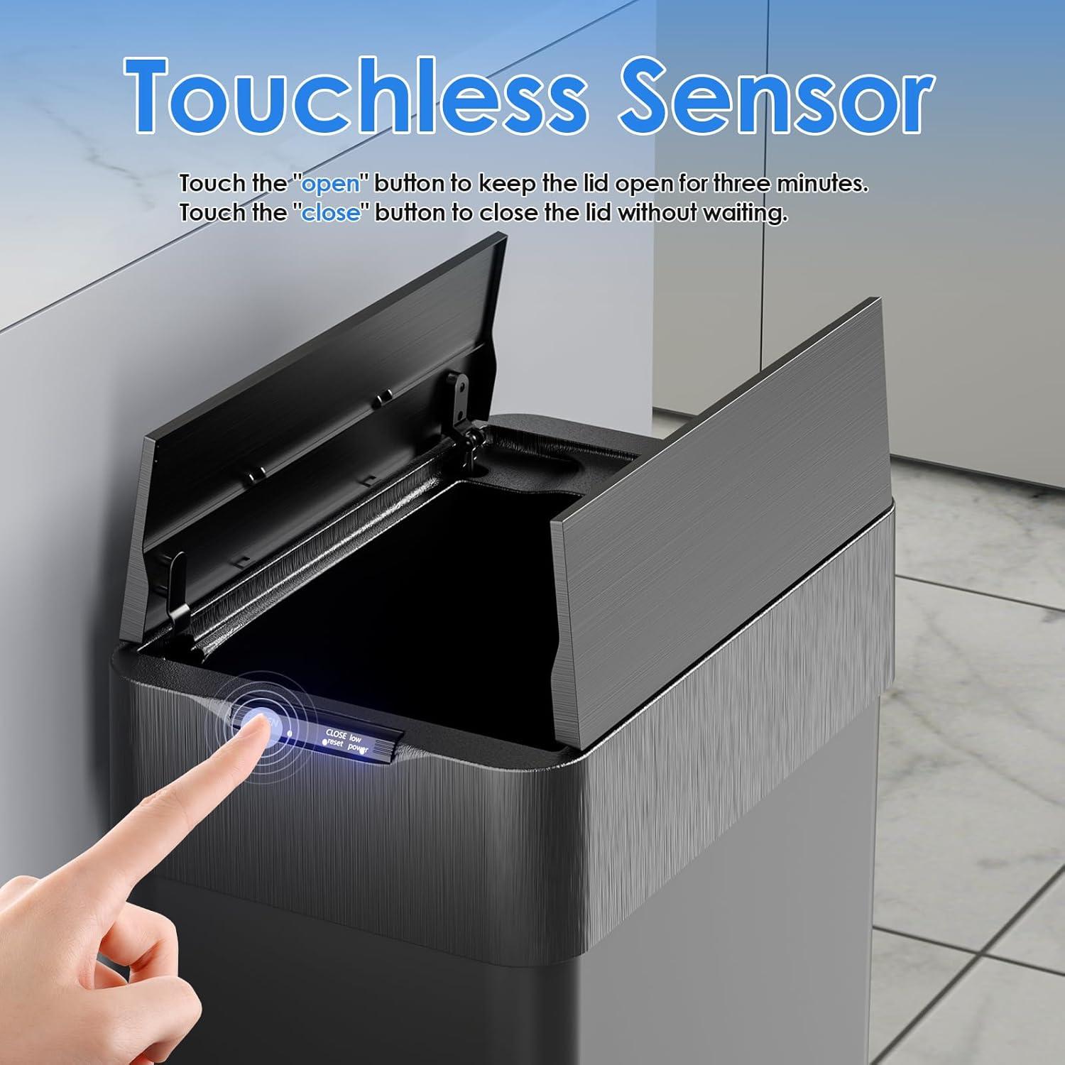 Cubo de Basura Automático AthLike 50L con Sensor de Movimiento