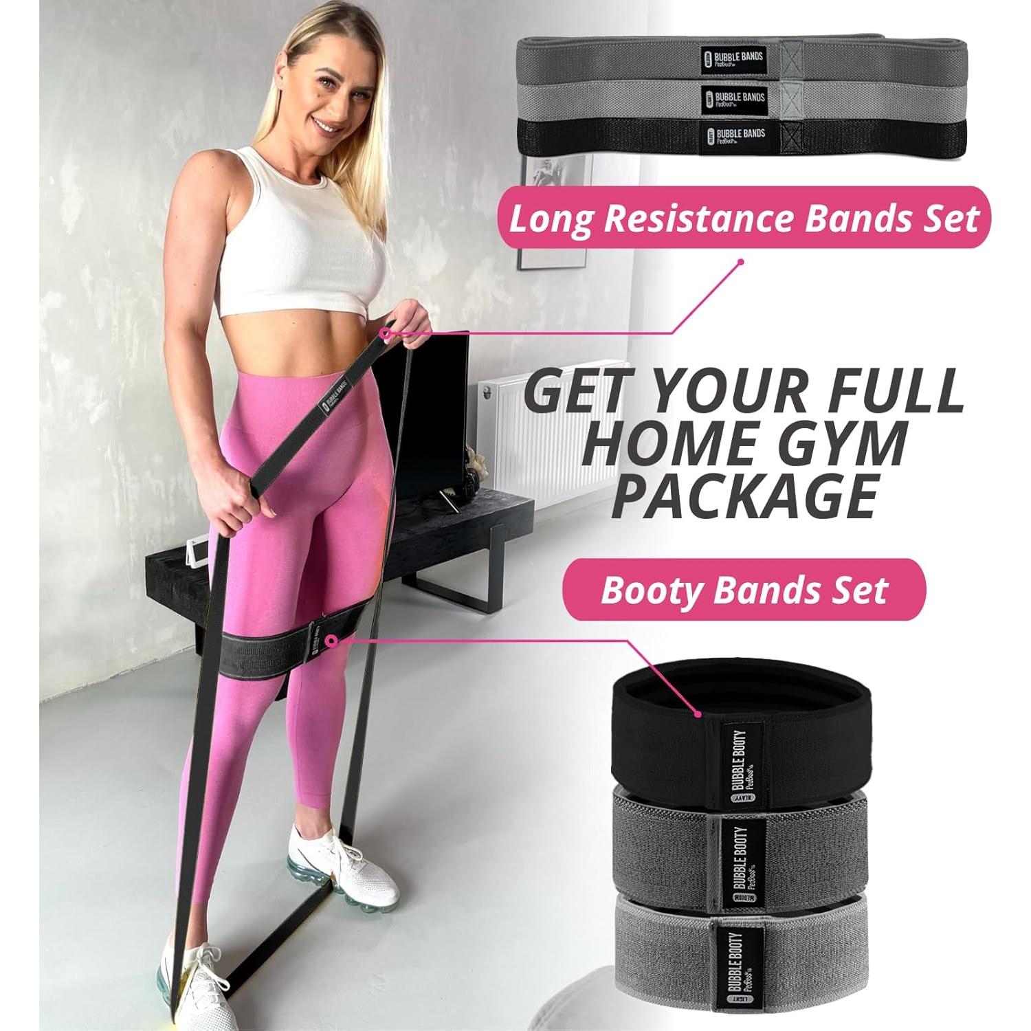 Bandas de Resistencia PeoBeo 3 Pack Antideslizantes para Glúteos