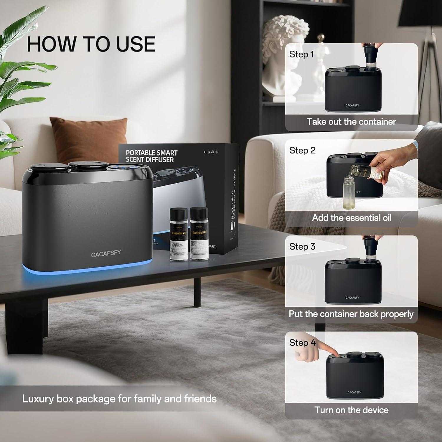 Difusor de fragancia sin agua CACAFSFY - Control APP - 50ml