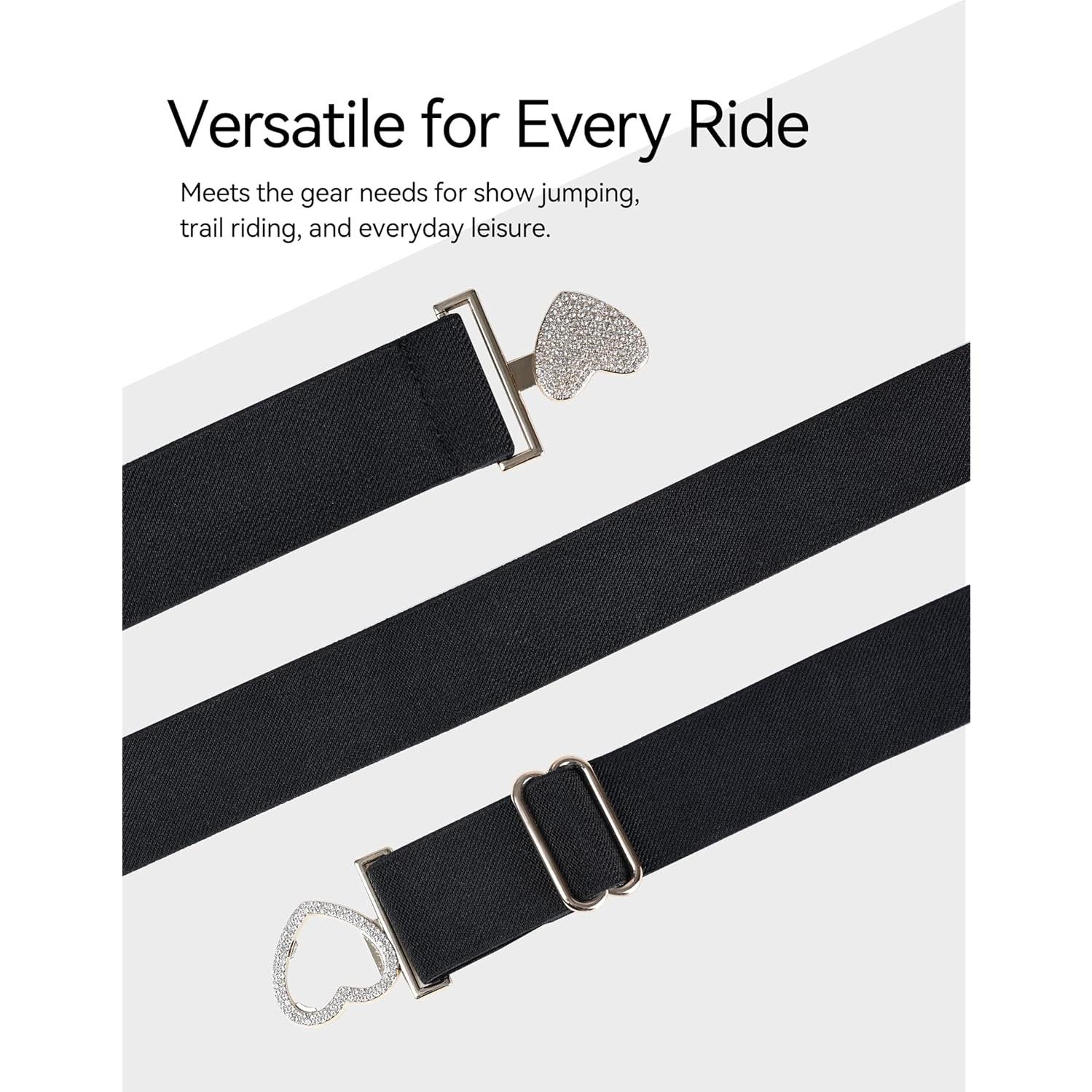 Cinturón Elástico Harrison Howard para Montar a Caballo - Negro