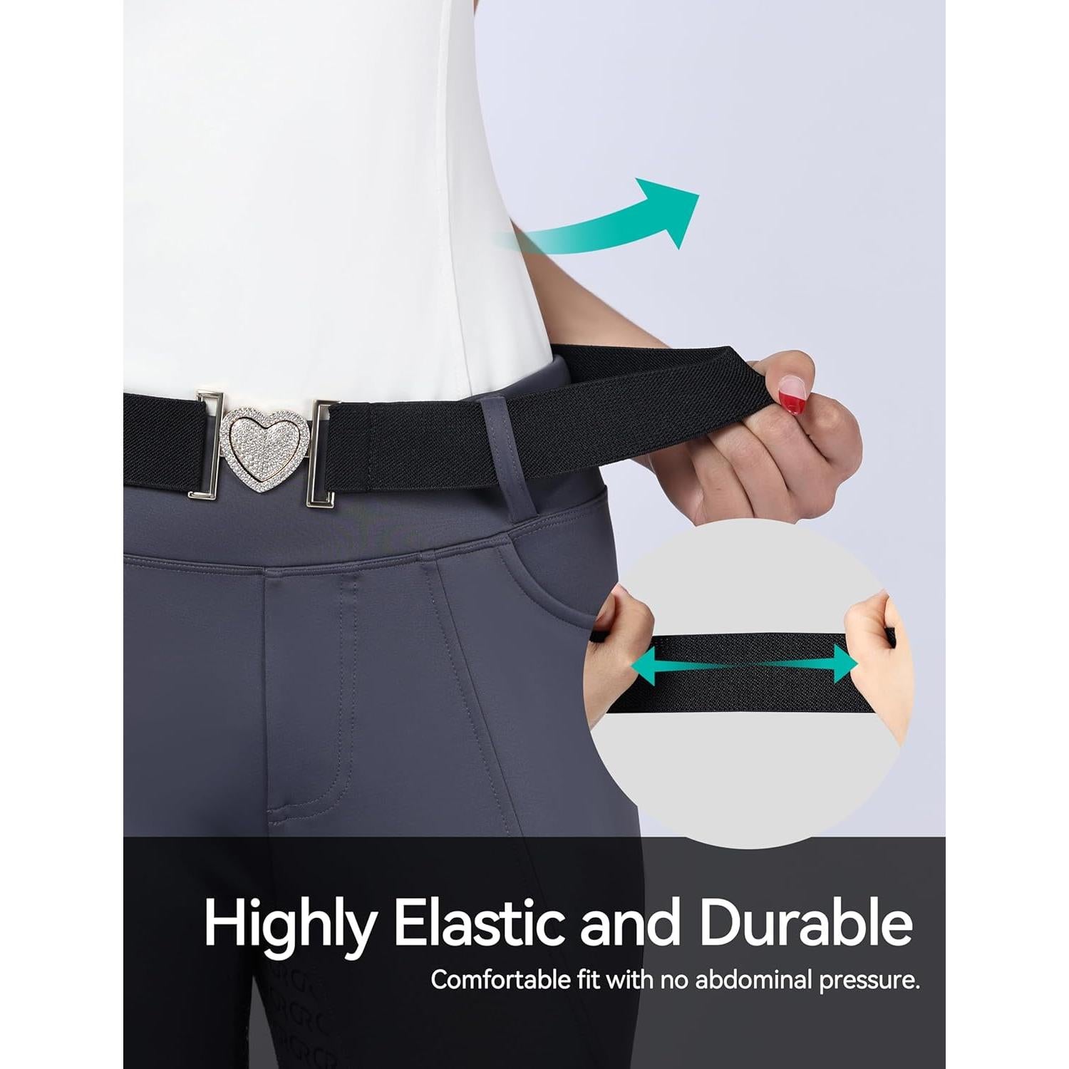 Cinturón Elástico Harrison Howard para Montar a Caballo - Negro