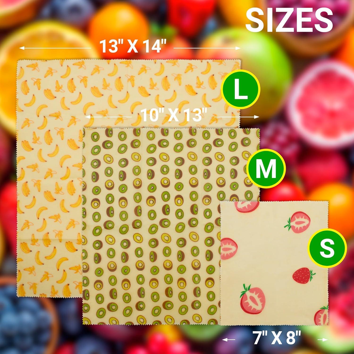 Envolturas Reutilizables de Cera de Soja EZGOODZ - Pack de 3