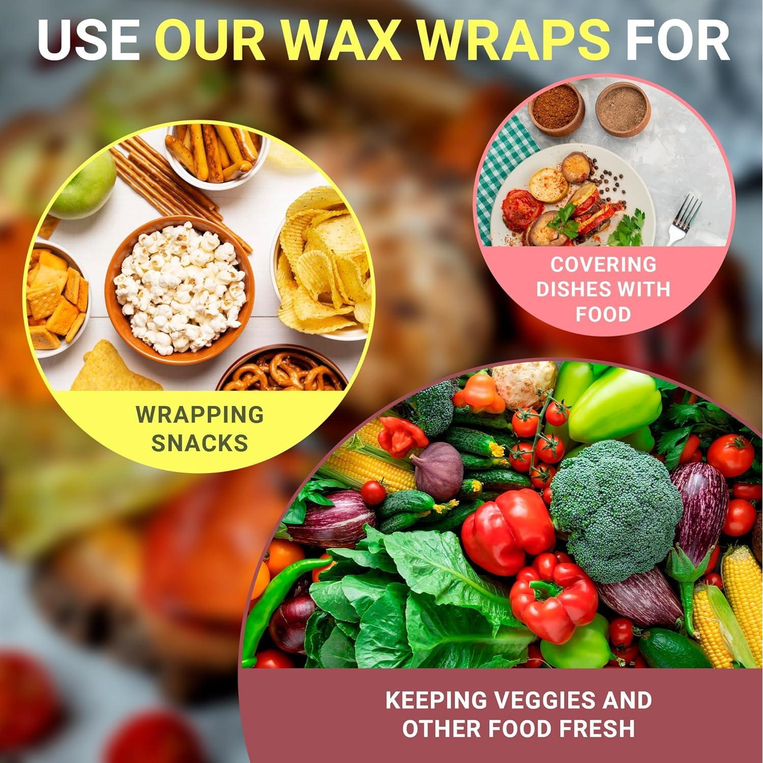 Envolturas Reutilizables de Cera de Soja EZGOODZ - Pack de 3