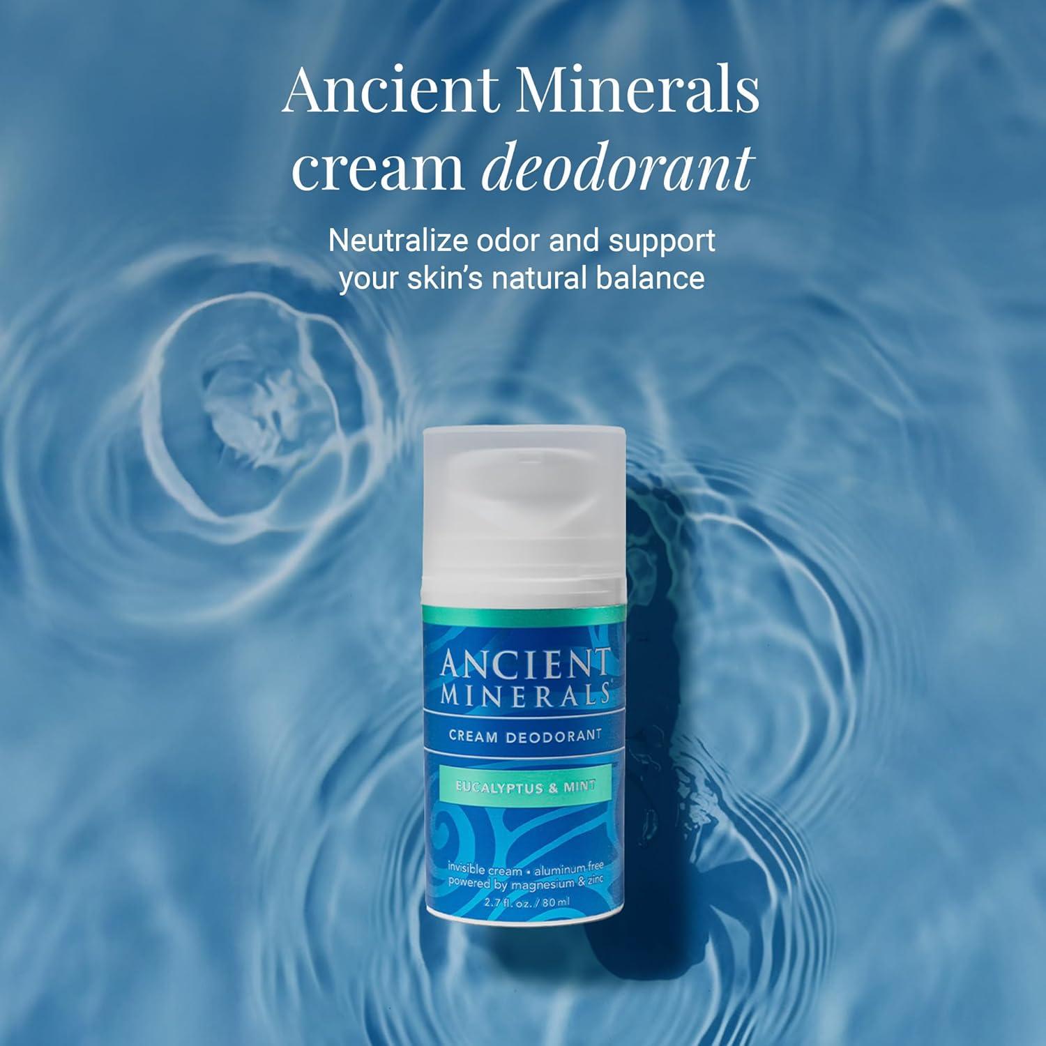 Crema Desodorante Natural Ancient Minerals 56.7g Eucalipto y Menta