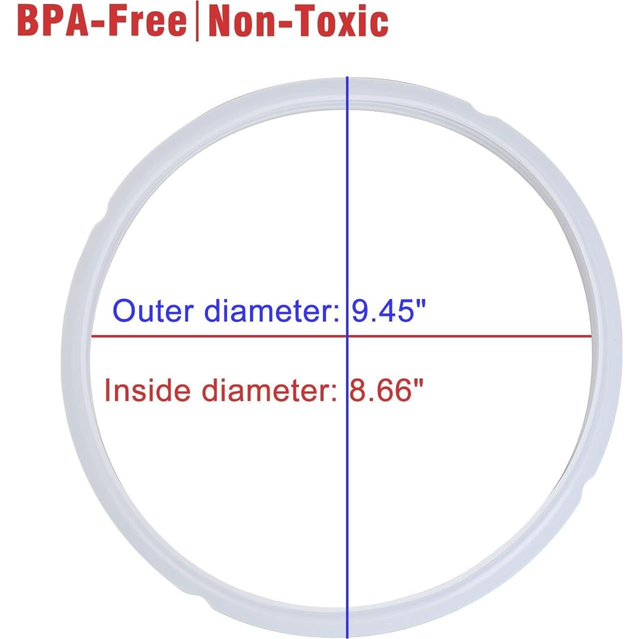 Anillo de Sellado de Silicona HAOERMEI 6qt para Ollas Instantáneas