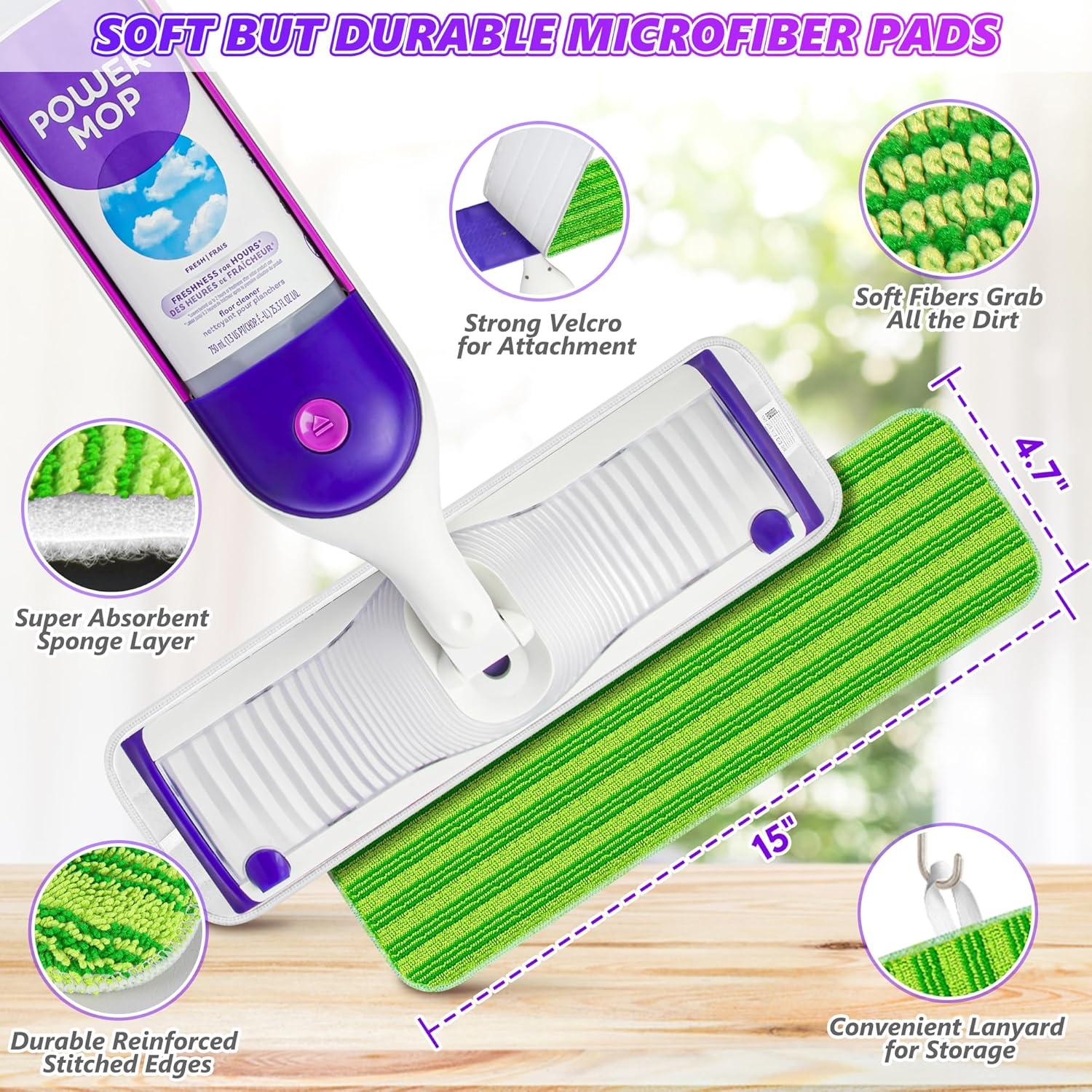 Paños Reutilizables Microfibra SEVENMAX 15" x8 para Swiffer