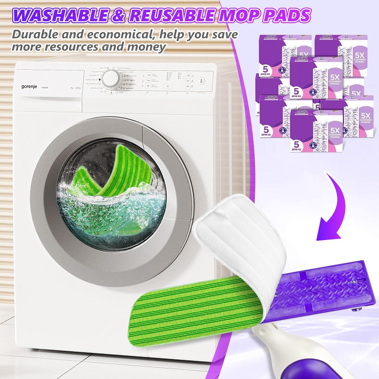 Paños Reutilizables Microfibra SEVENMAX 15" x8 para Swiffer